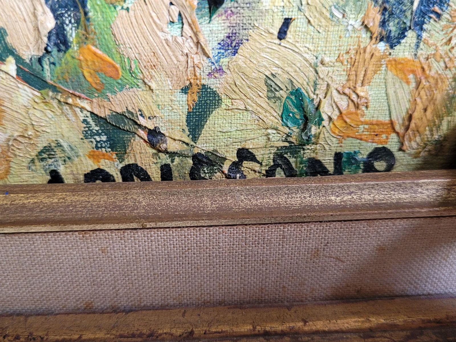 1950s Impressionist Plein Air Landscape Oil Painting by Yolande Ardissone, Framed - 2