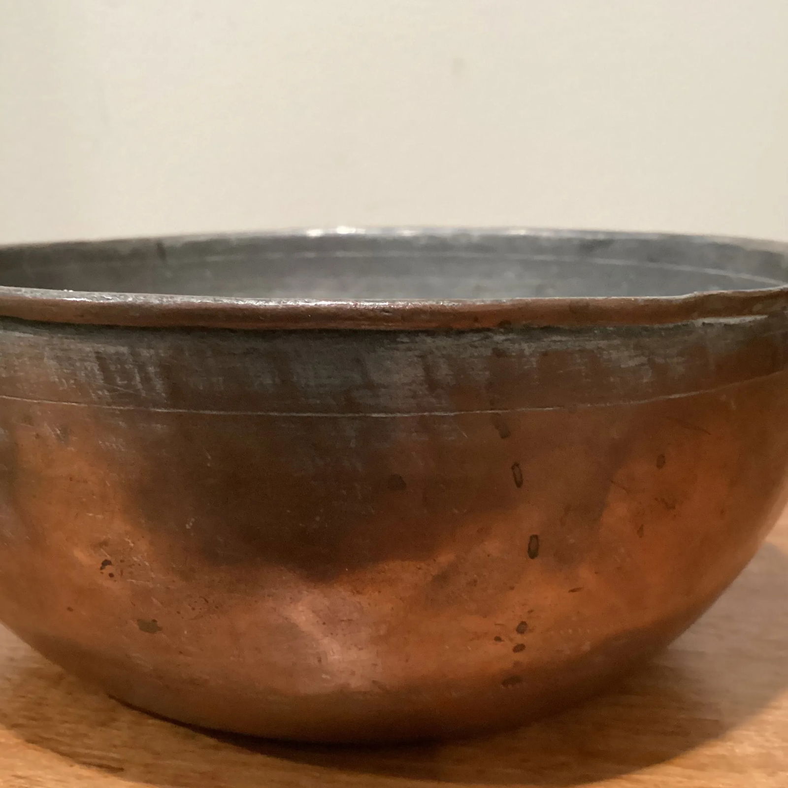 Vintage Early 20th Century Handmade Hammered Copper Inside Silvered Bowl - 10