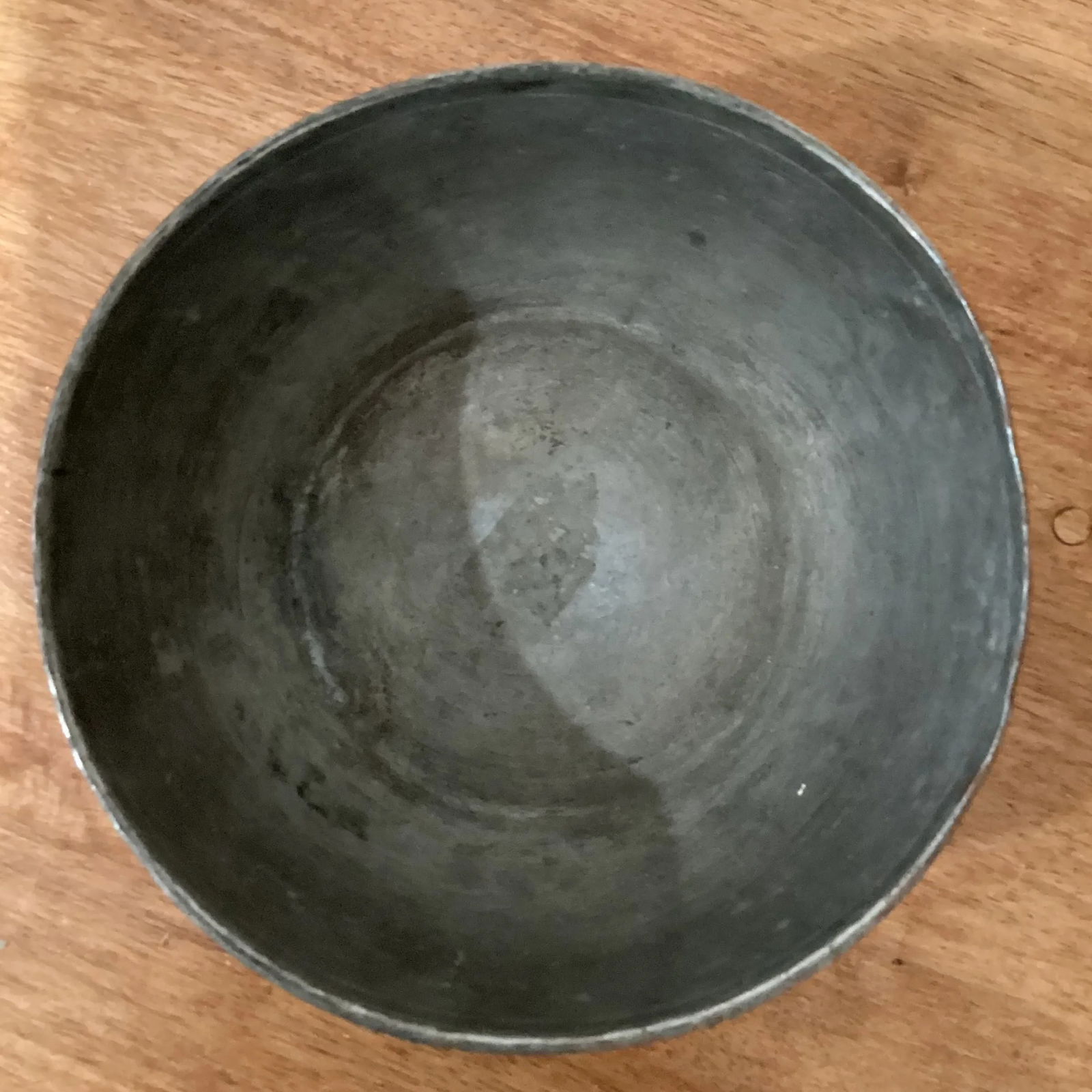 Vintage Early 20th Century Handmade Hammered Copper Inside Silvered Bowl - 6