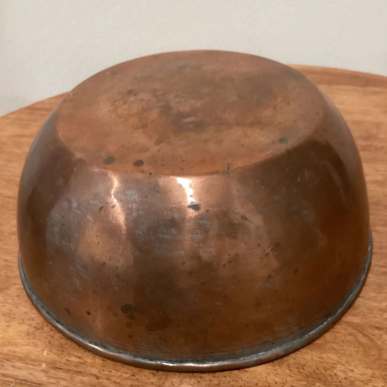 Vintage Early 20th Century Handmade Hammered Copper Inside Silvered Bowl - 9