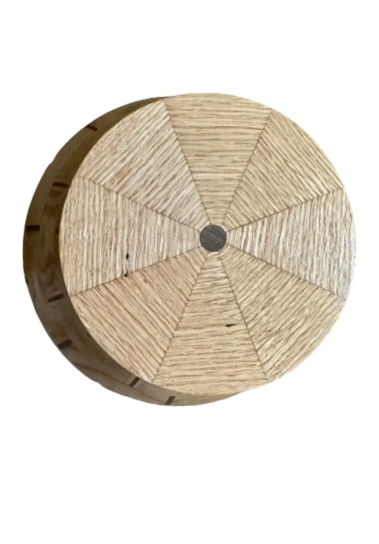 1970s Artisan Segmented Maple and Walnut Vase - 4