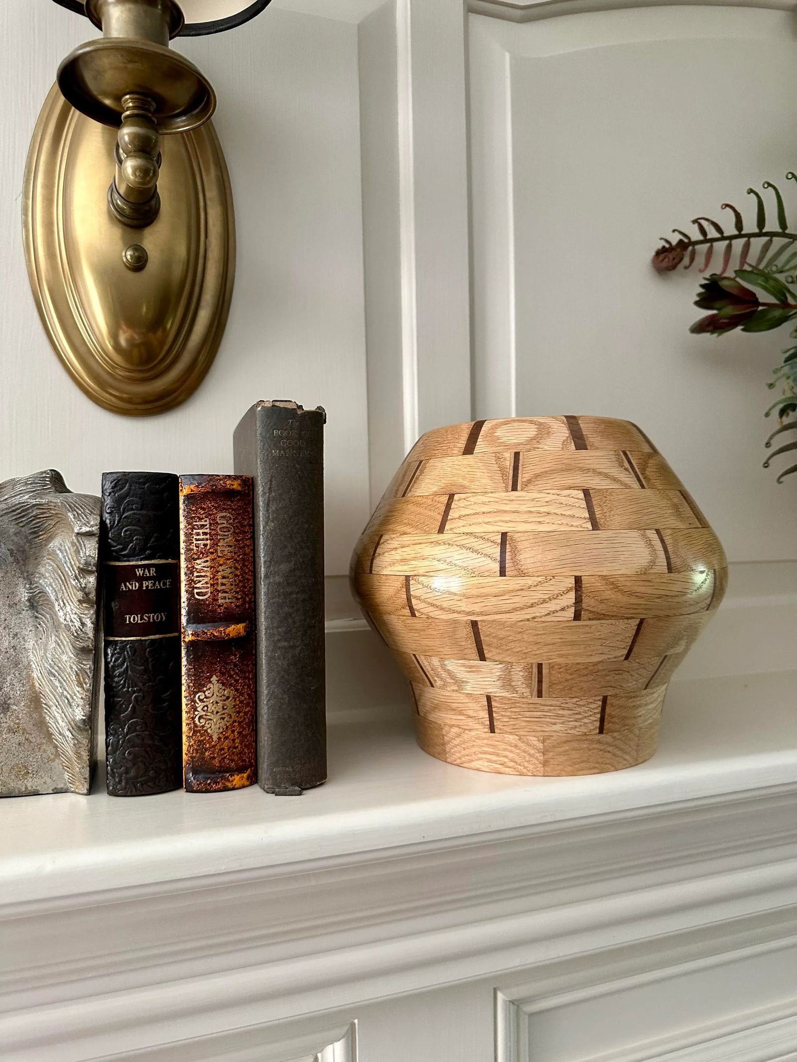 1970s Artisan Segmented Maple and Walnut Vase - 8