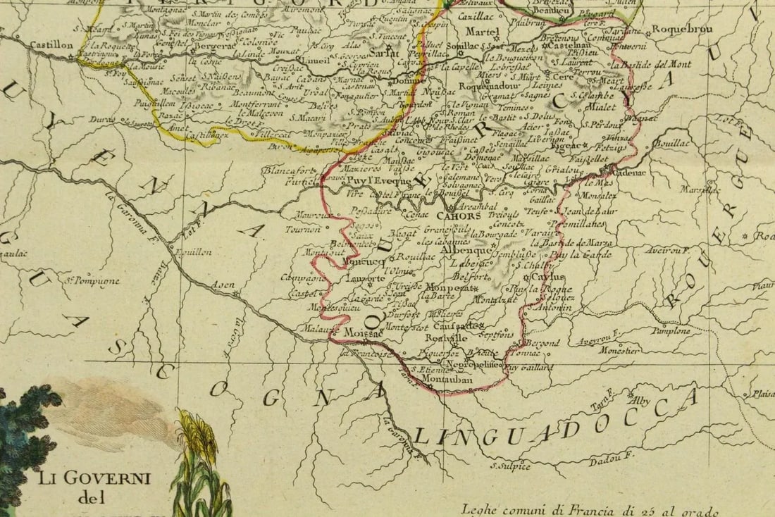 1776 Map of Limousin France by Antonio Zatta (1722-1804) Atlante Novissimo - 6