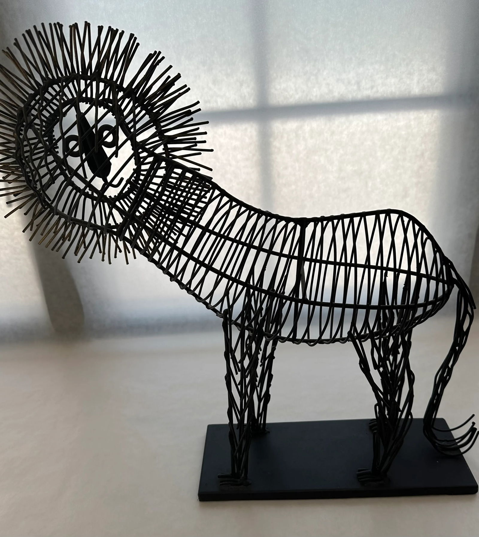 Vintage Whimsical Lion Metal Sculpture by C. Jere - 2