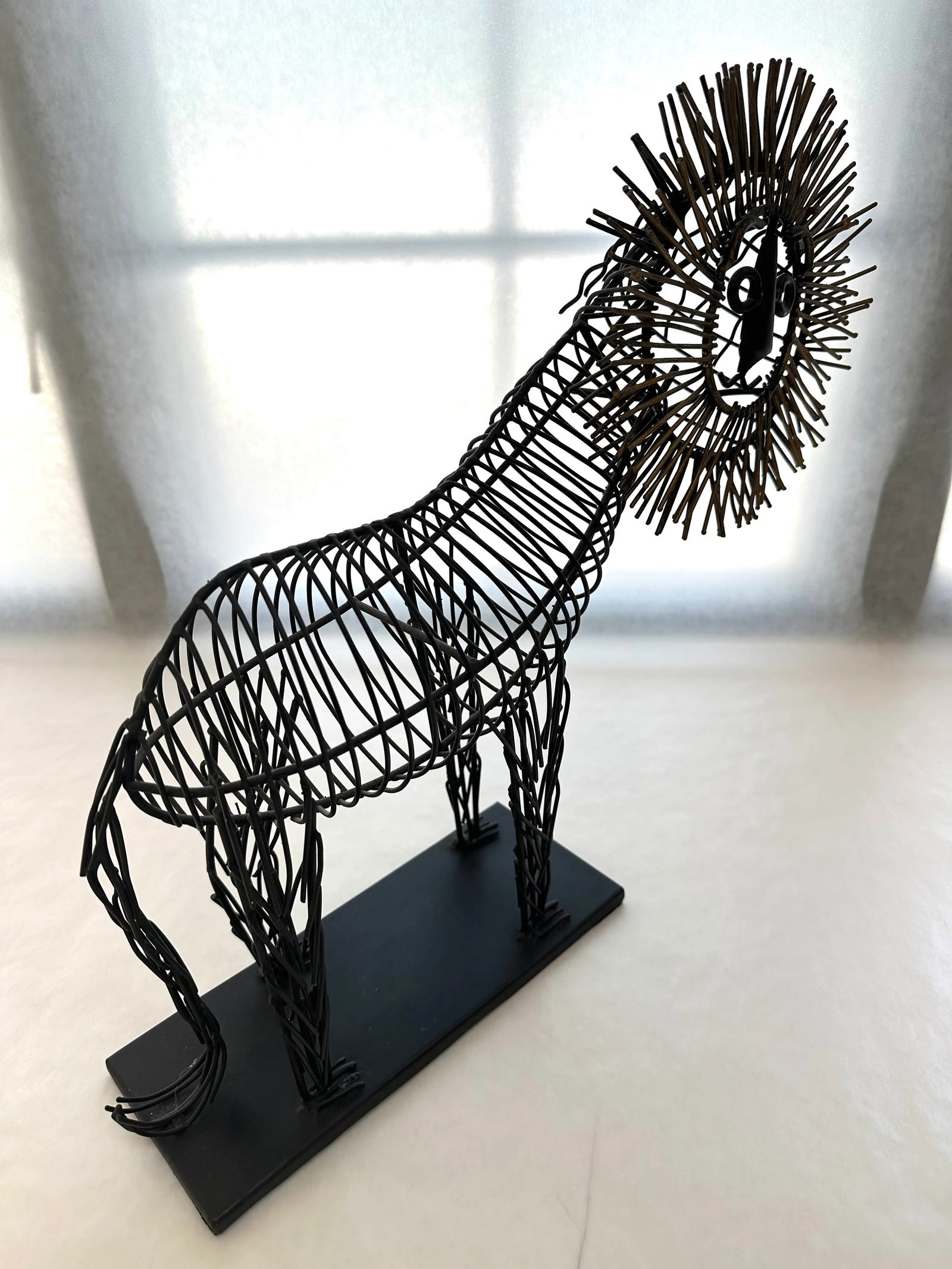 Vintage Whimsical Lion Metal Sculpture by C. Jere - 3