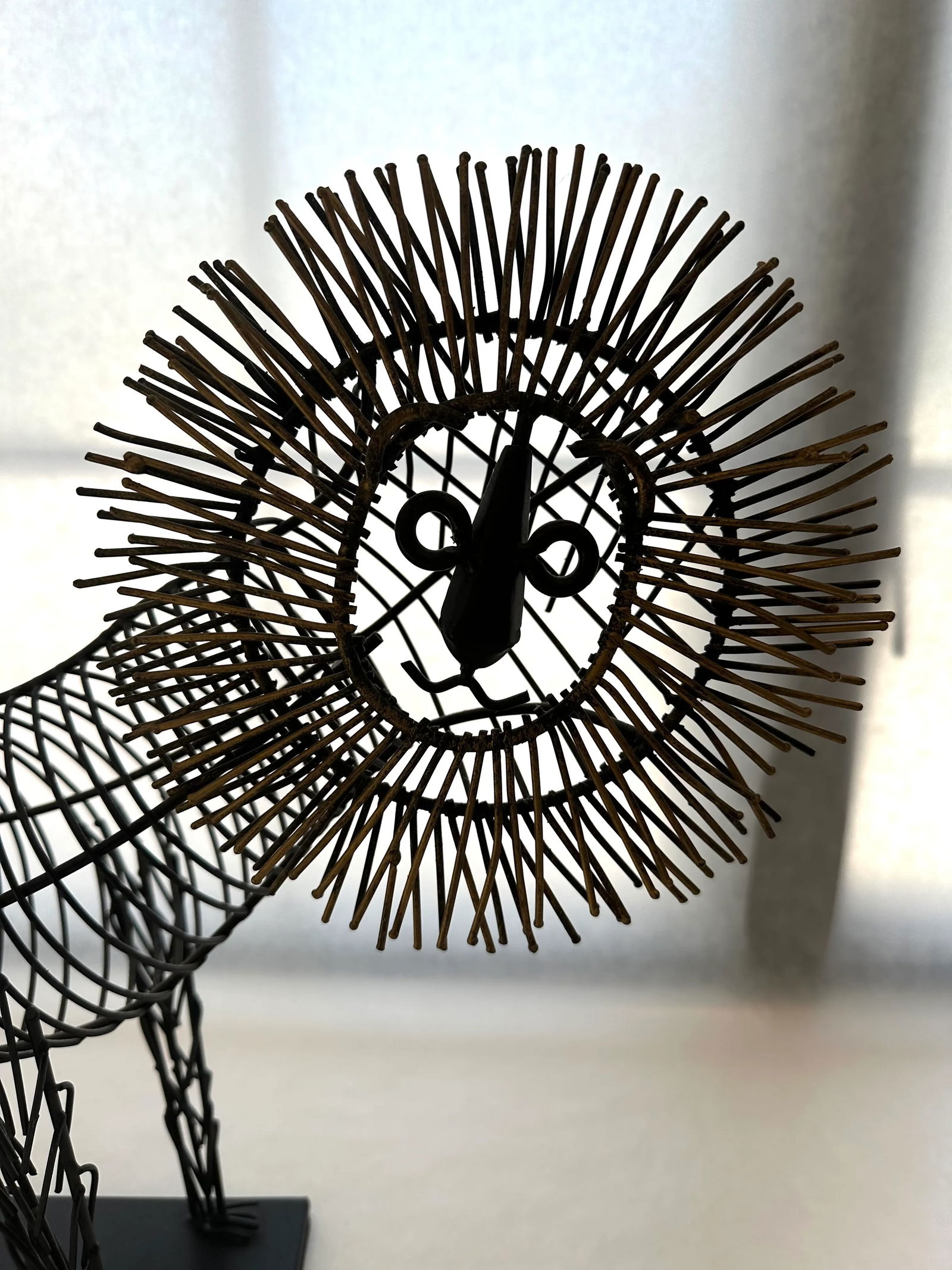 Vintage Whimsical Lion Metal Sculpture by C. Jere - 4