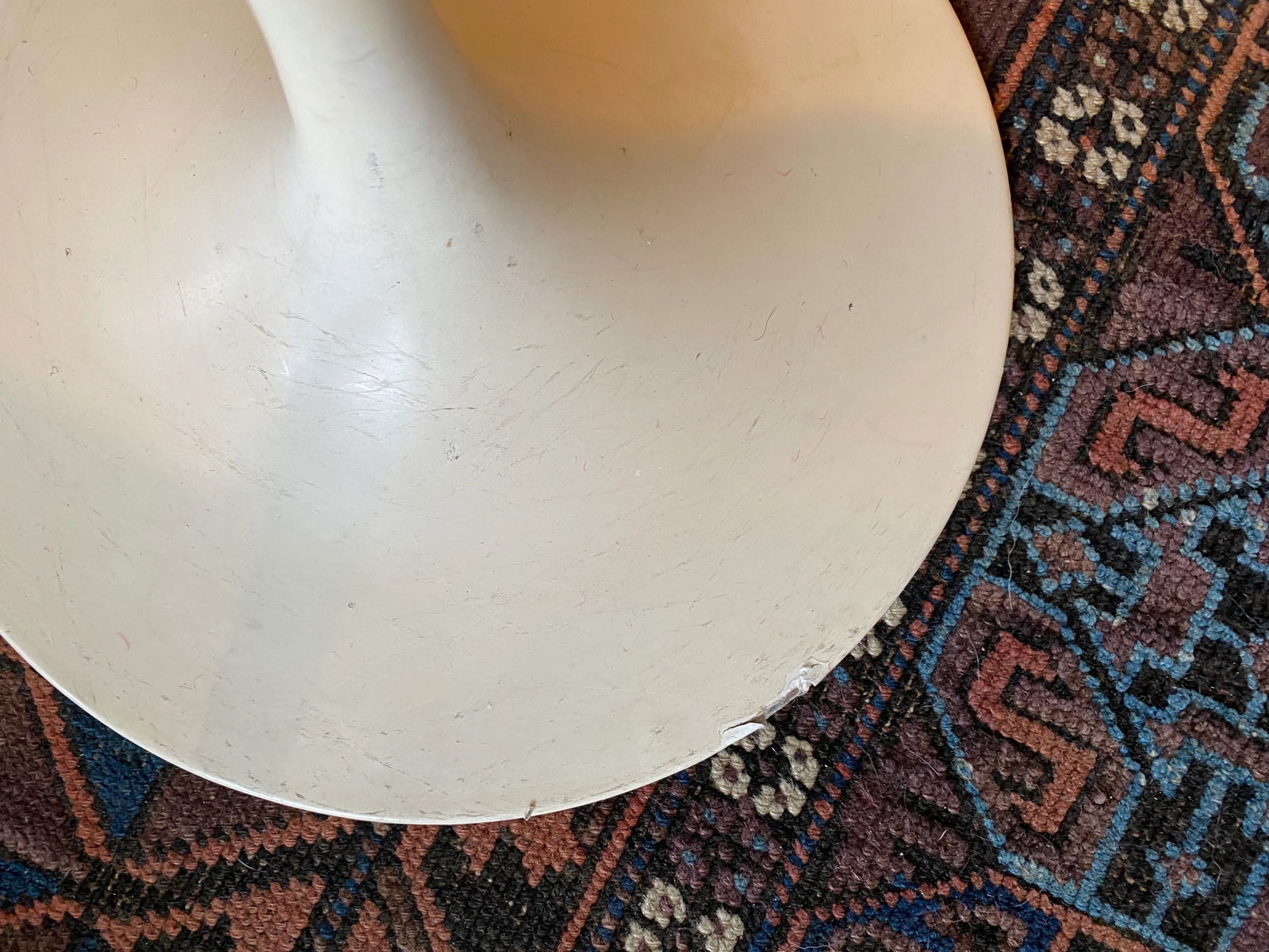 1960s Vintage Knoll Style White Marble Top Eero Saarinen Style Oval Tulip Side Table - 8