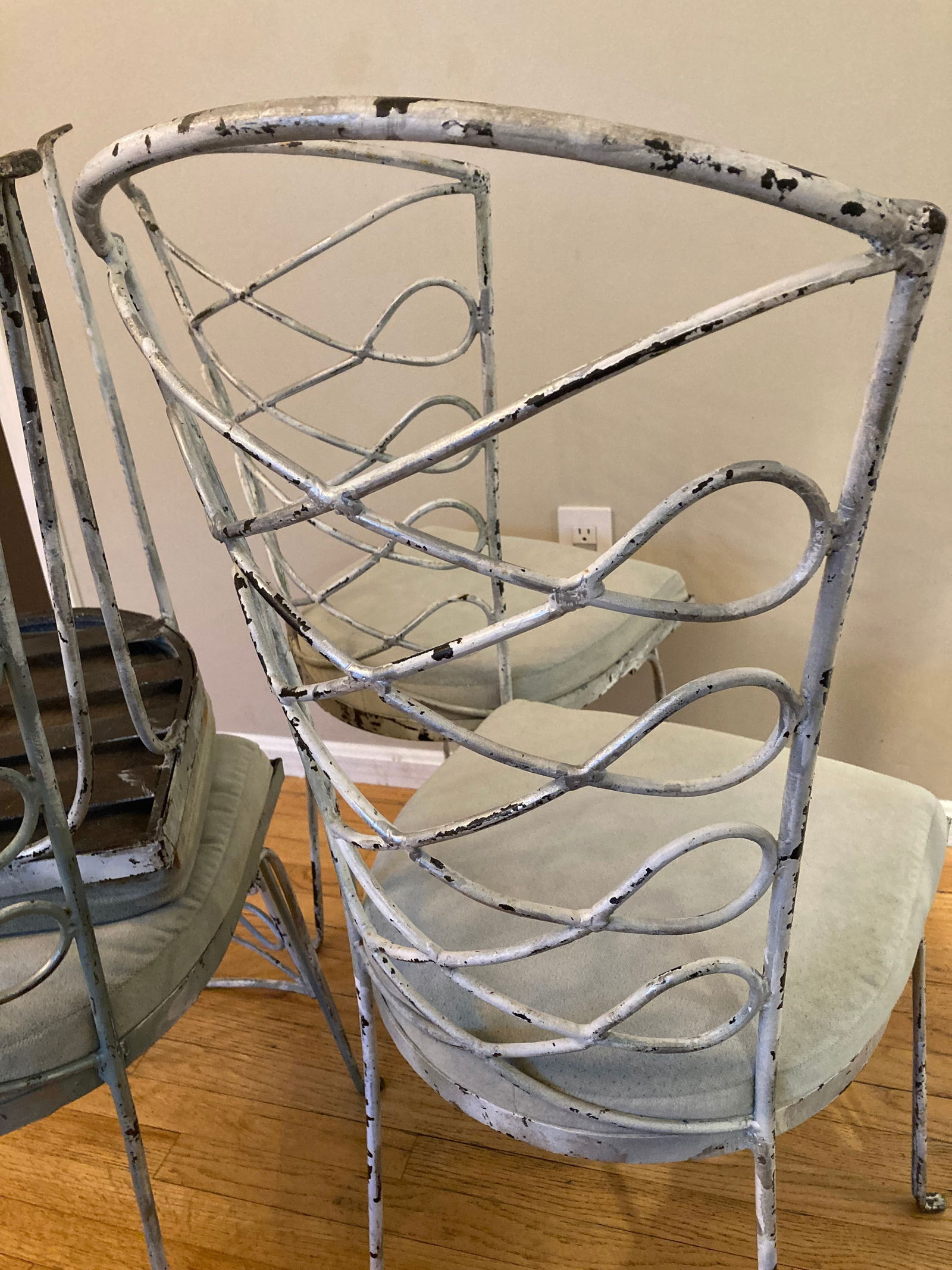 1960s Metal Chairs in the Style of RenÃ© Prou, Set of 4 Paris Seating - 11