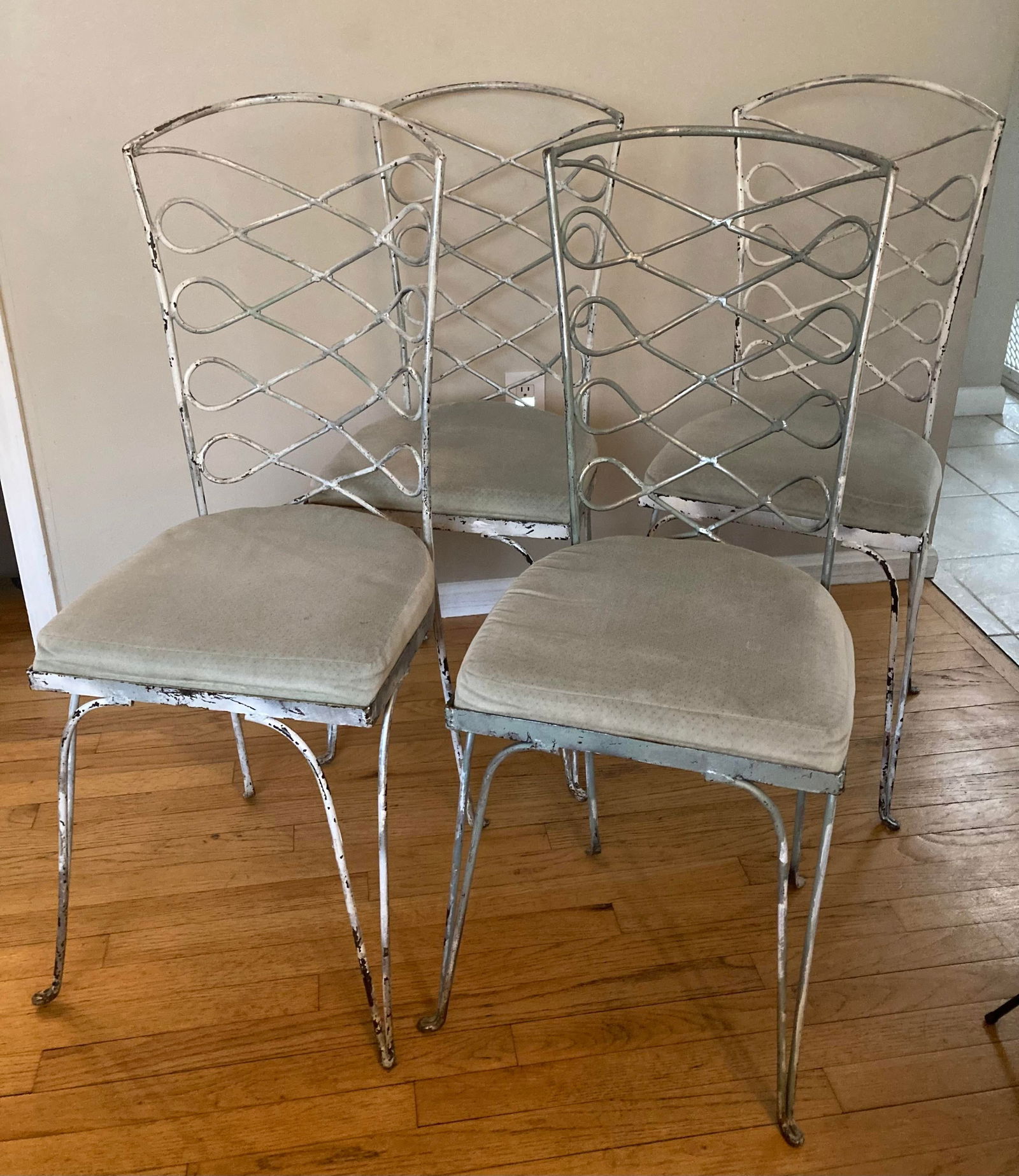 1960s Metal Chairs in the Style of RenÃ© Prou, Set of 4 Paris Seating - 13
