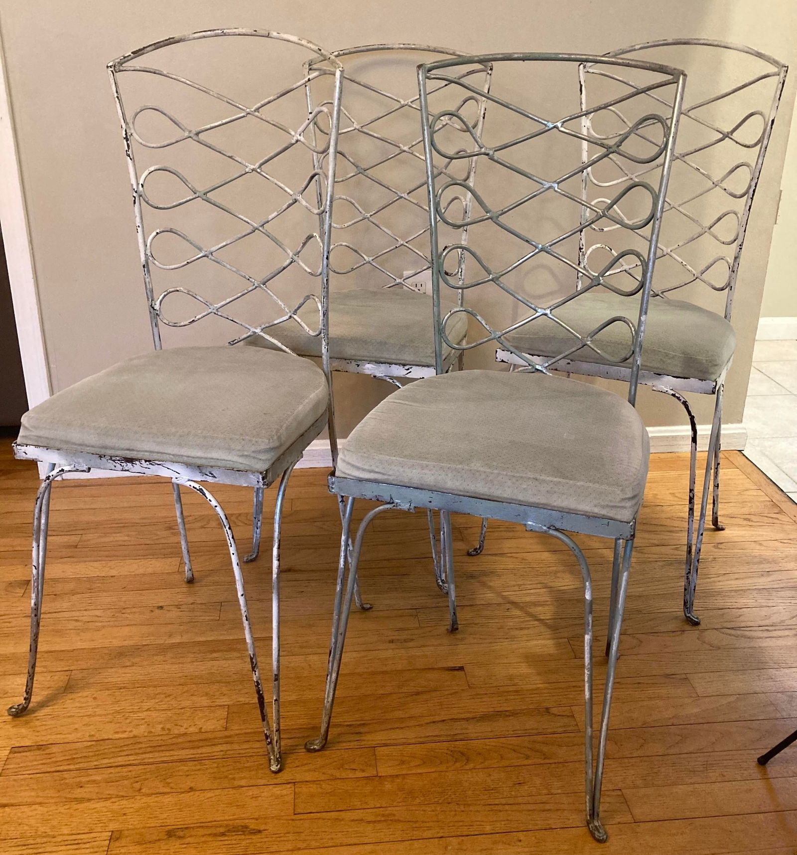 1960s Metal Chairs in the Style of RenÃ© Prou, Set of 4 Paris Seating - 2