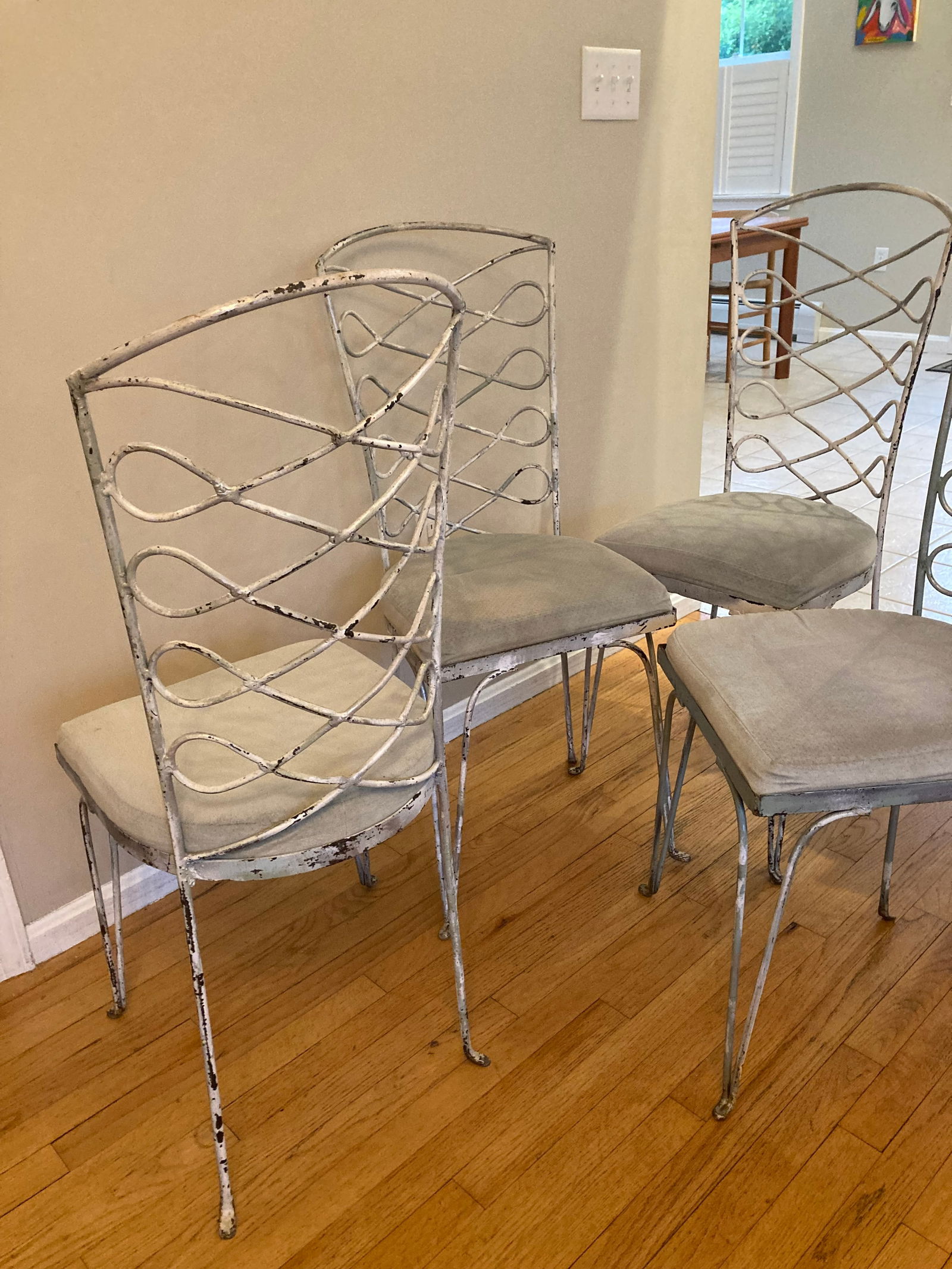 1960s Metal Chairs in the Style of RenÃ© Prou, Set of 4 Paris Seating - 6