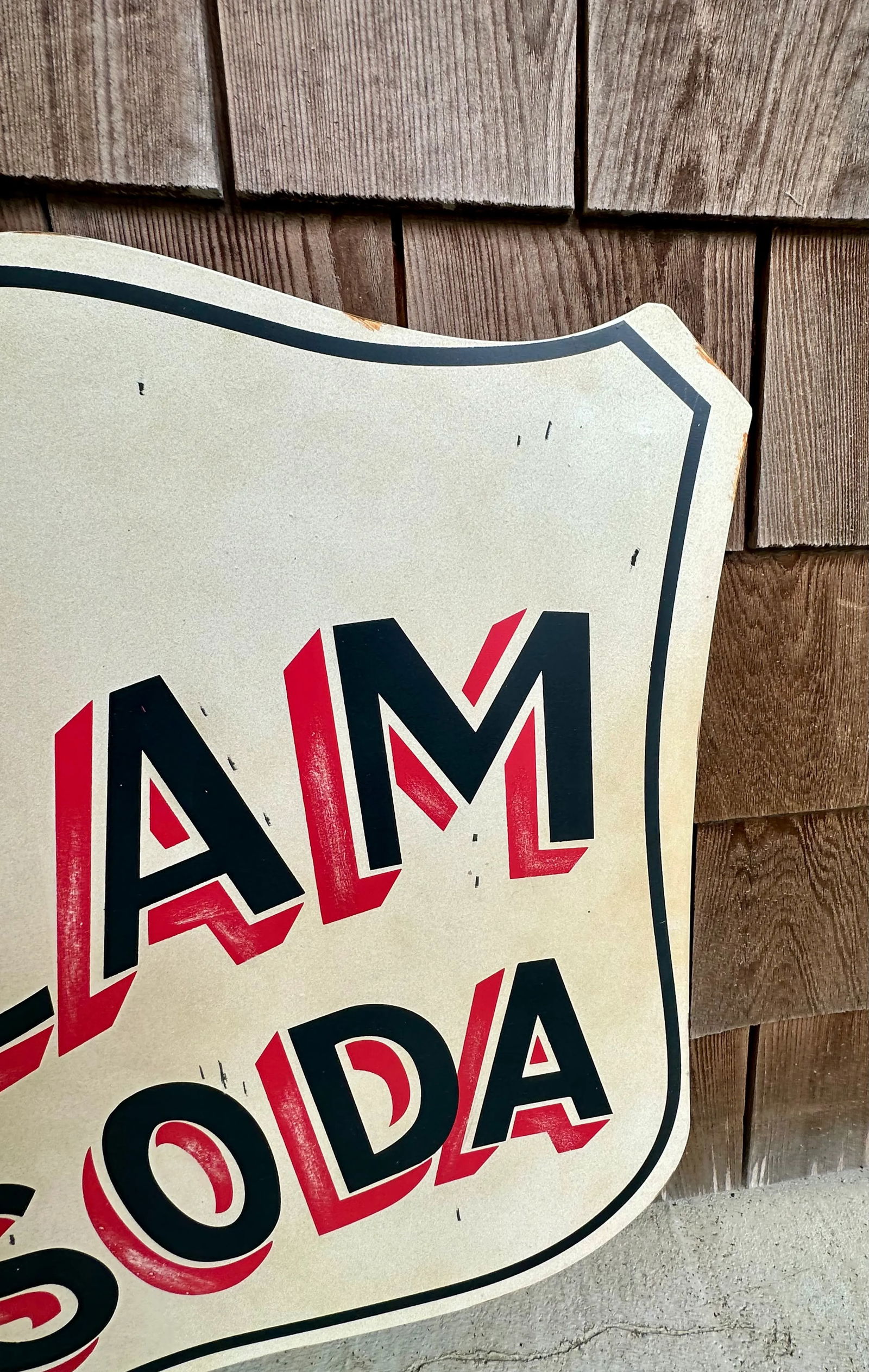 Large Pottery Barn Vintage-Style Metal Ice Cream Soda Sign - 5