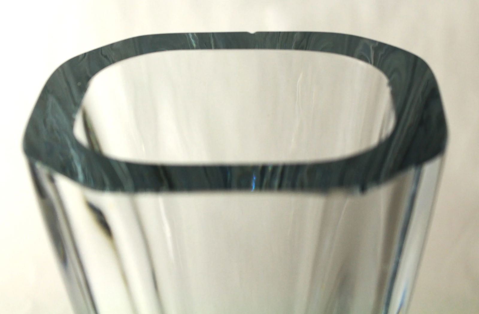 Mid 20th Century Mid Century Stromberg Swedish Art Glass Thick Crystal Vase, Signed B 438 - 7