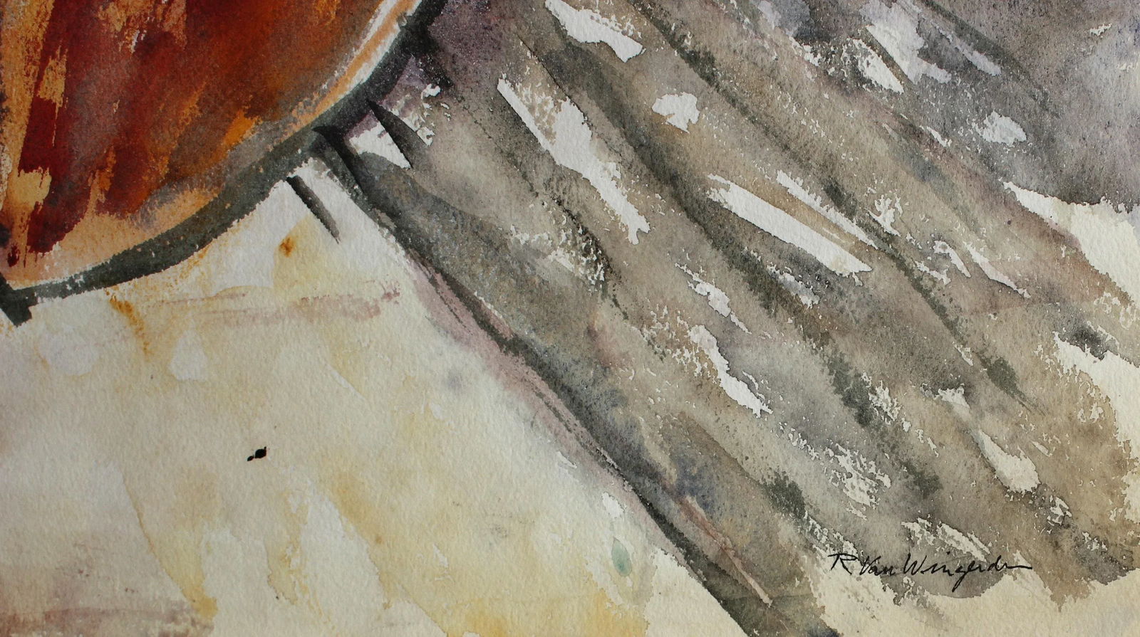 Expressionist Boats in Watercolor, Mid 20th Century - 2