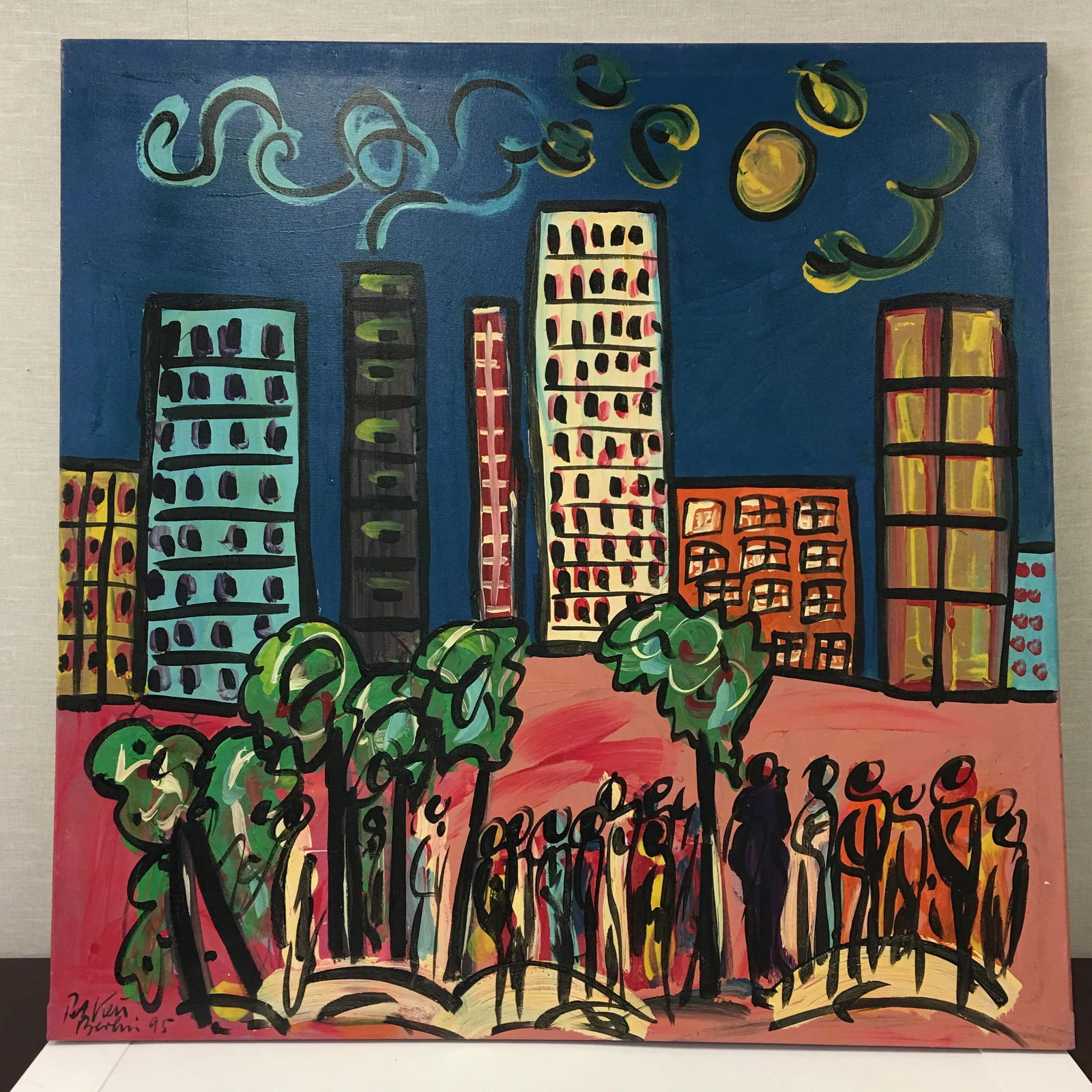 Peter Robert Keil "Moon Over Miami" Painting - 7