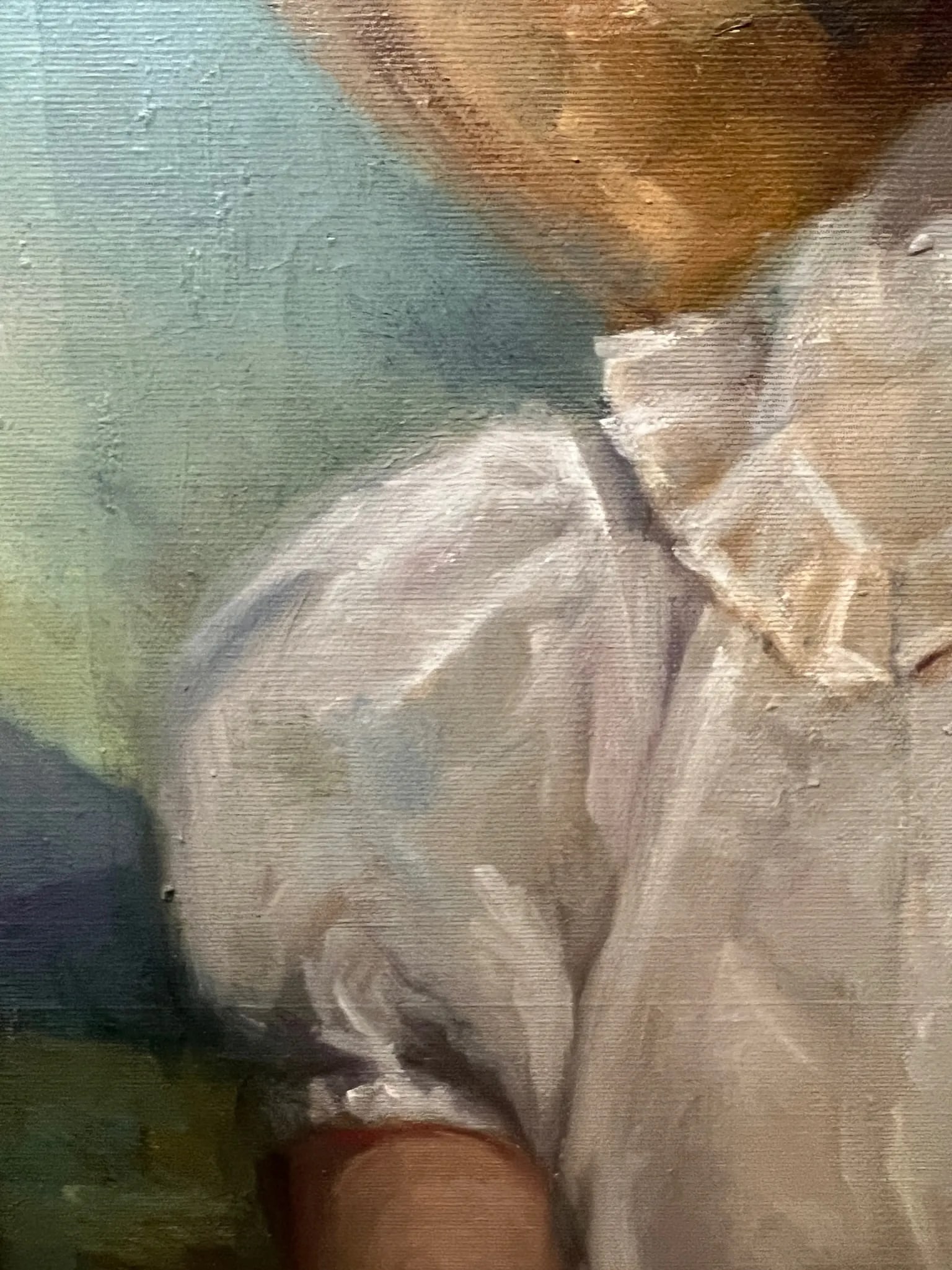 Timeless and Innocent Original Oil Painting Young Girl With Straw Hat - 3