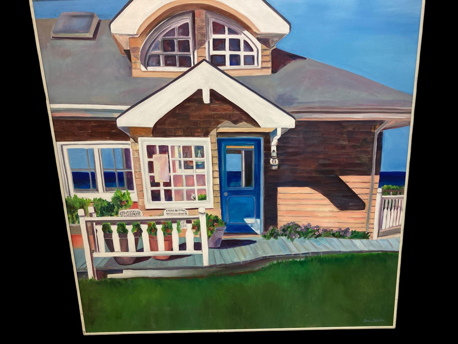Sue Slater Realist Beach Cottage Painting - 2