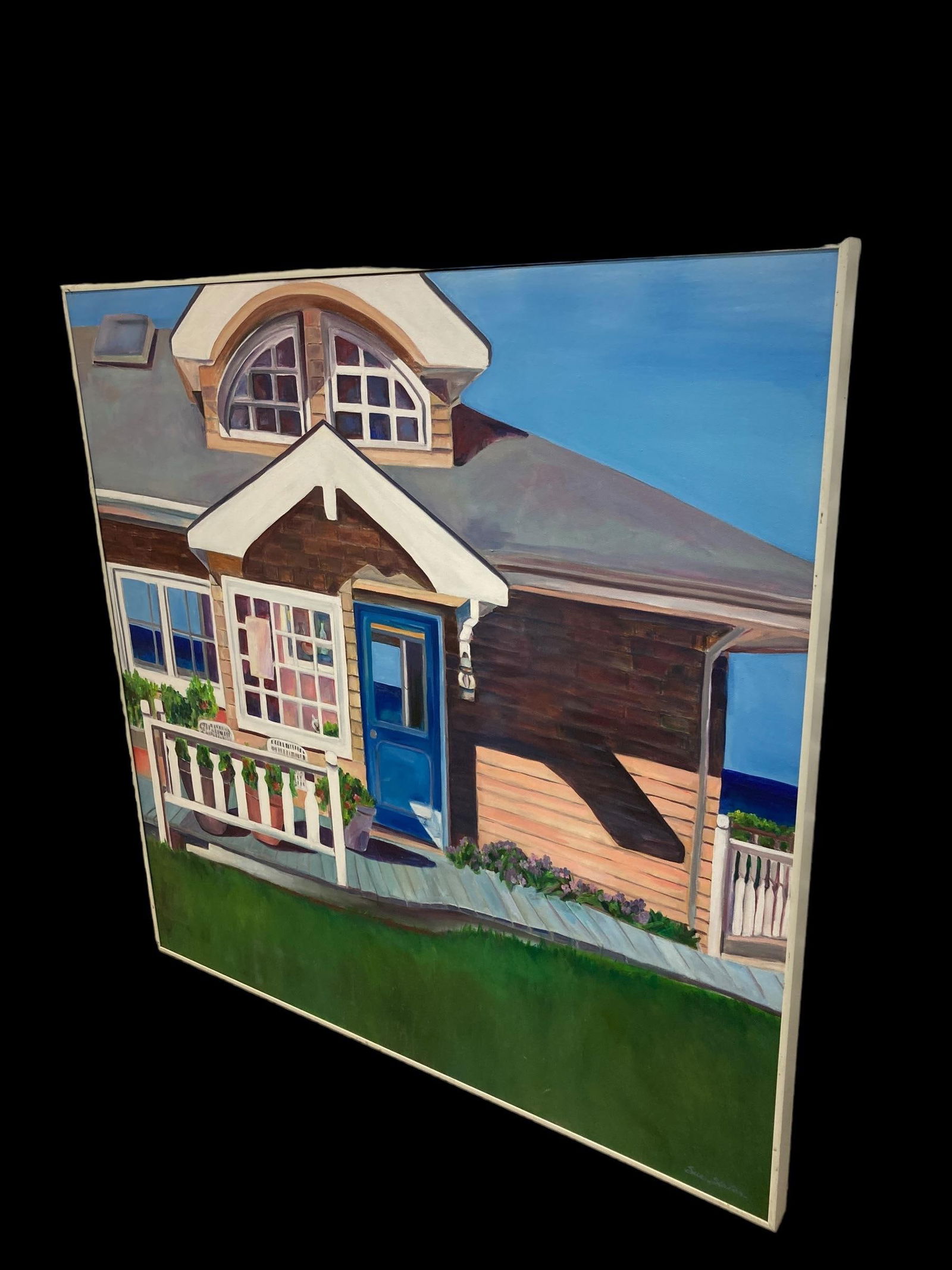 Sue Slater Realist Beach Cottage Painting - 3