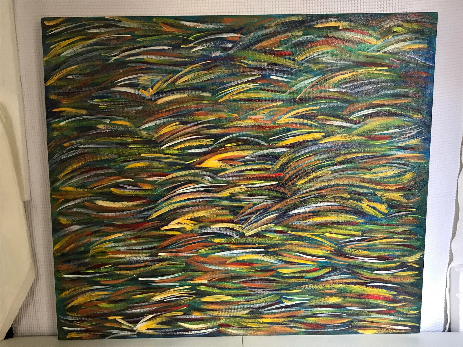 Ocean of Thoughts Original Abstract Oil Paining by Monique Nichols - 2