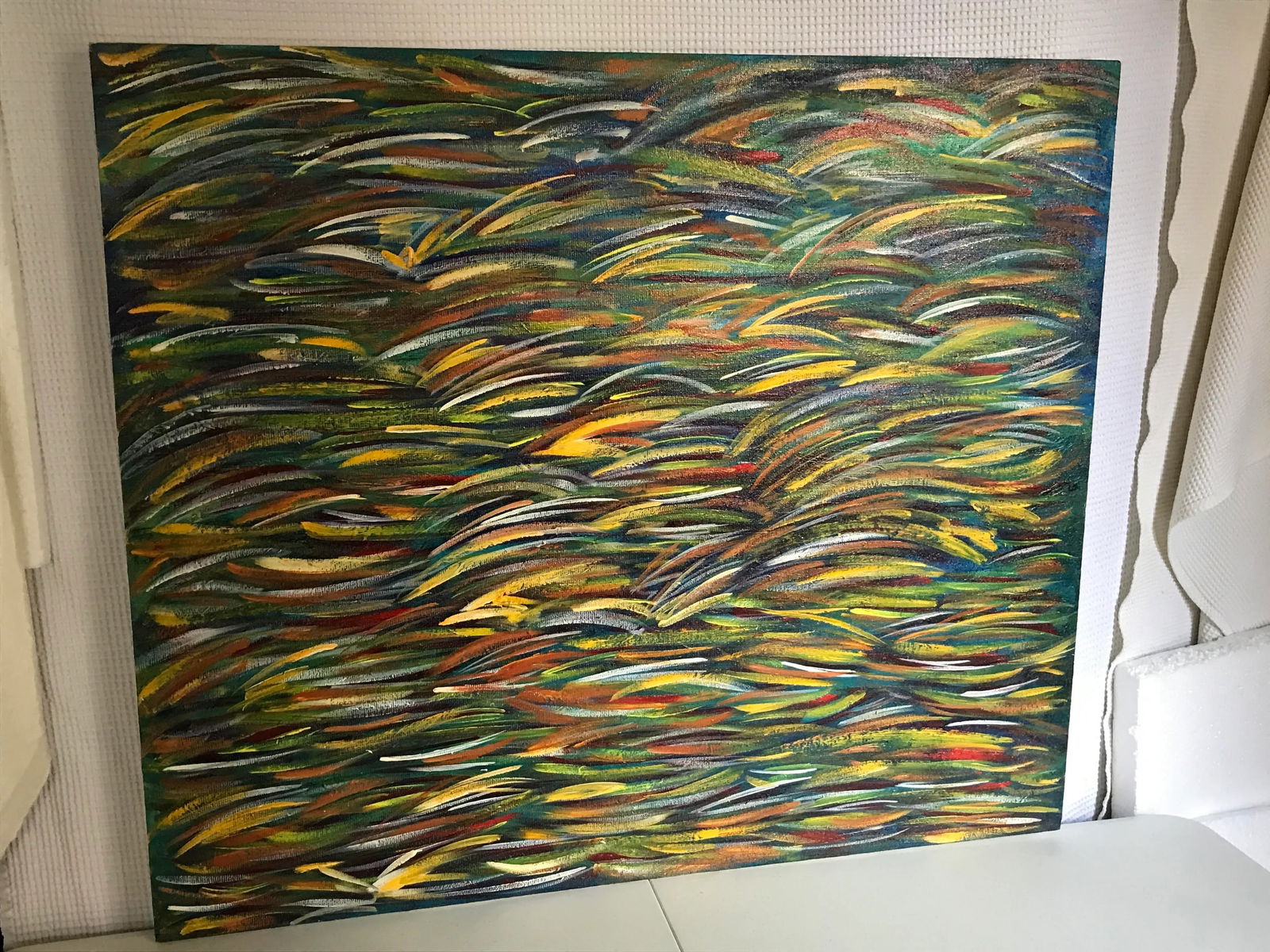 Ocean of Thoughts Original Abstract Oil Paining by Monique Nichols - 3