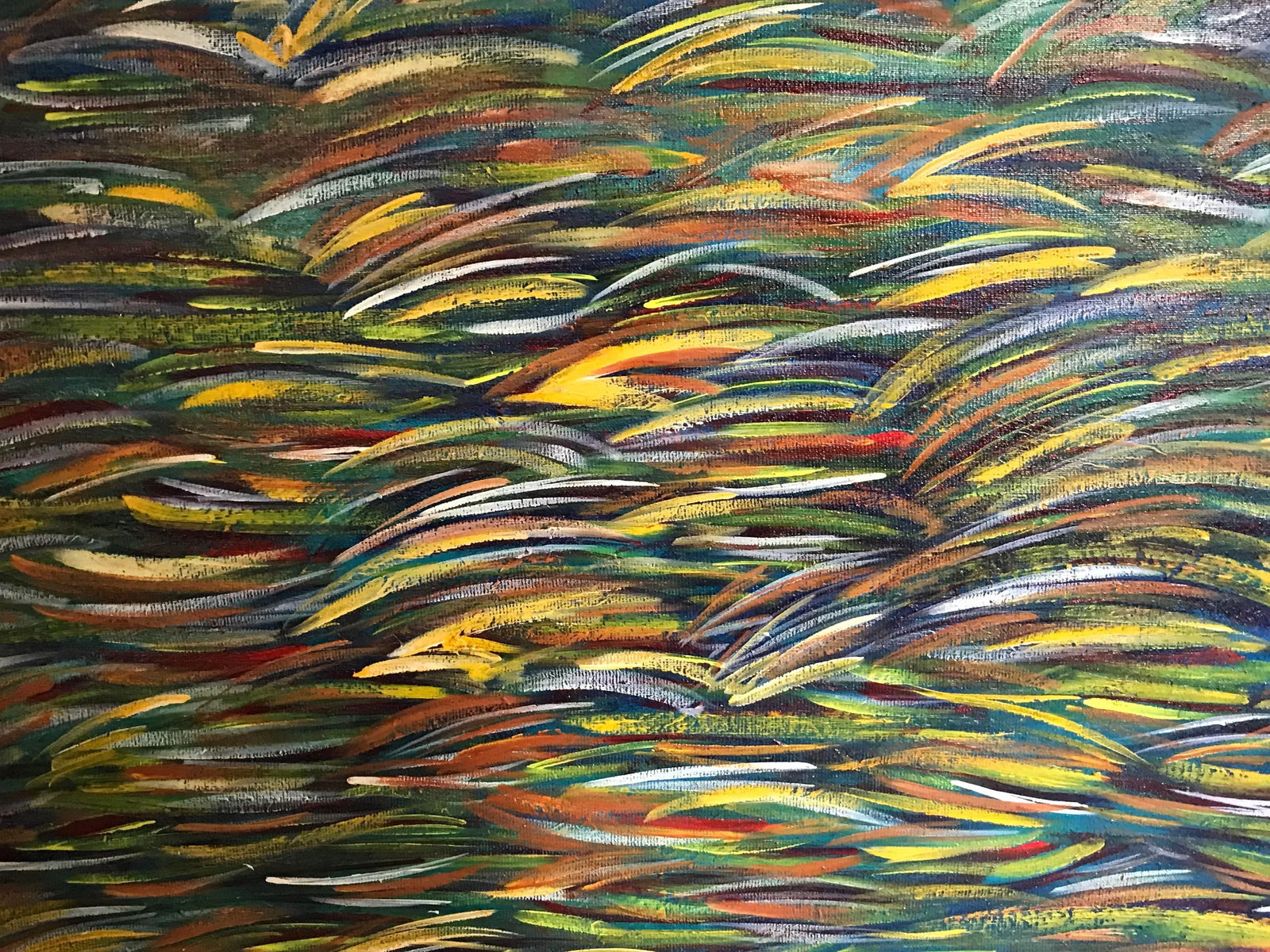 Ocean of Thoughts Original Abstract Oil Paining by Monique Nichols - 4