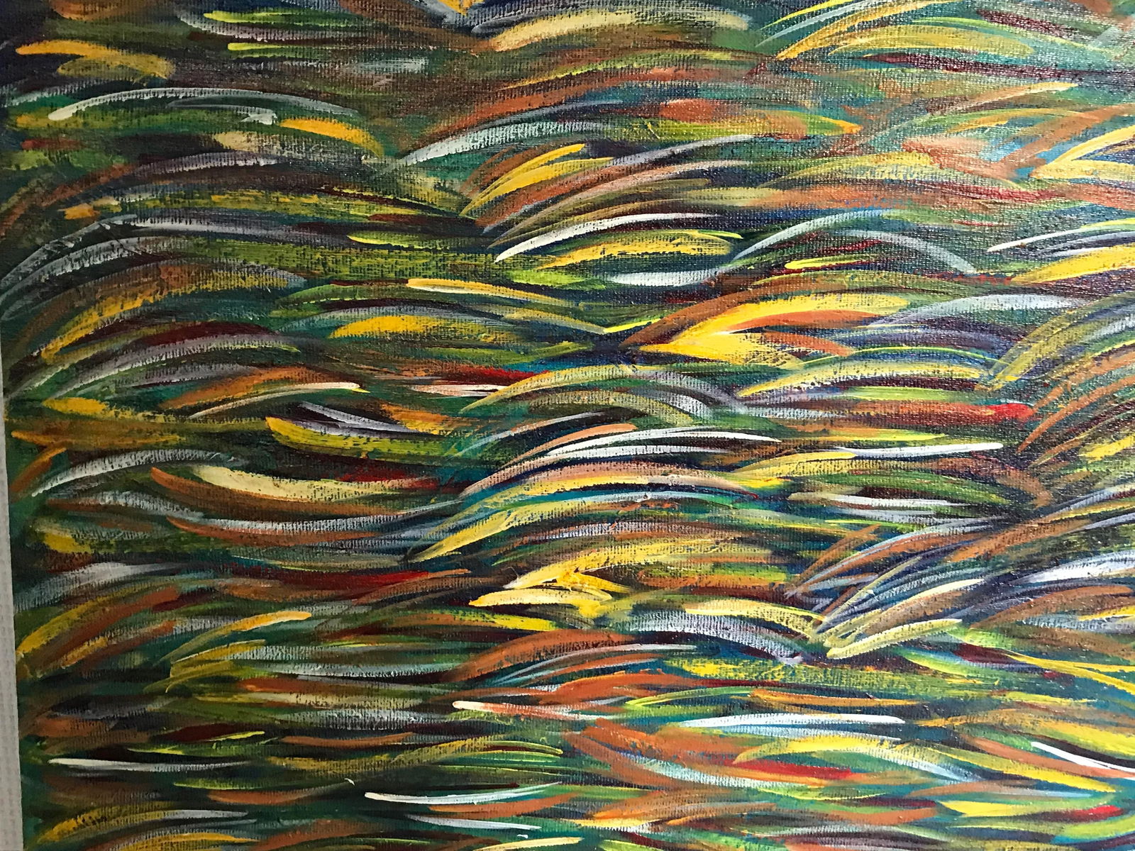 Ocean of Thoughts Original Abstract Oil Paining by Monique Nichols - 5