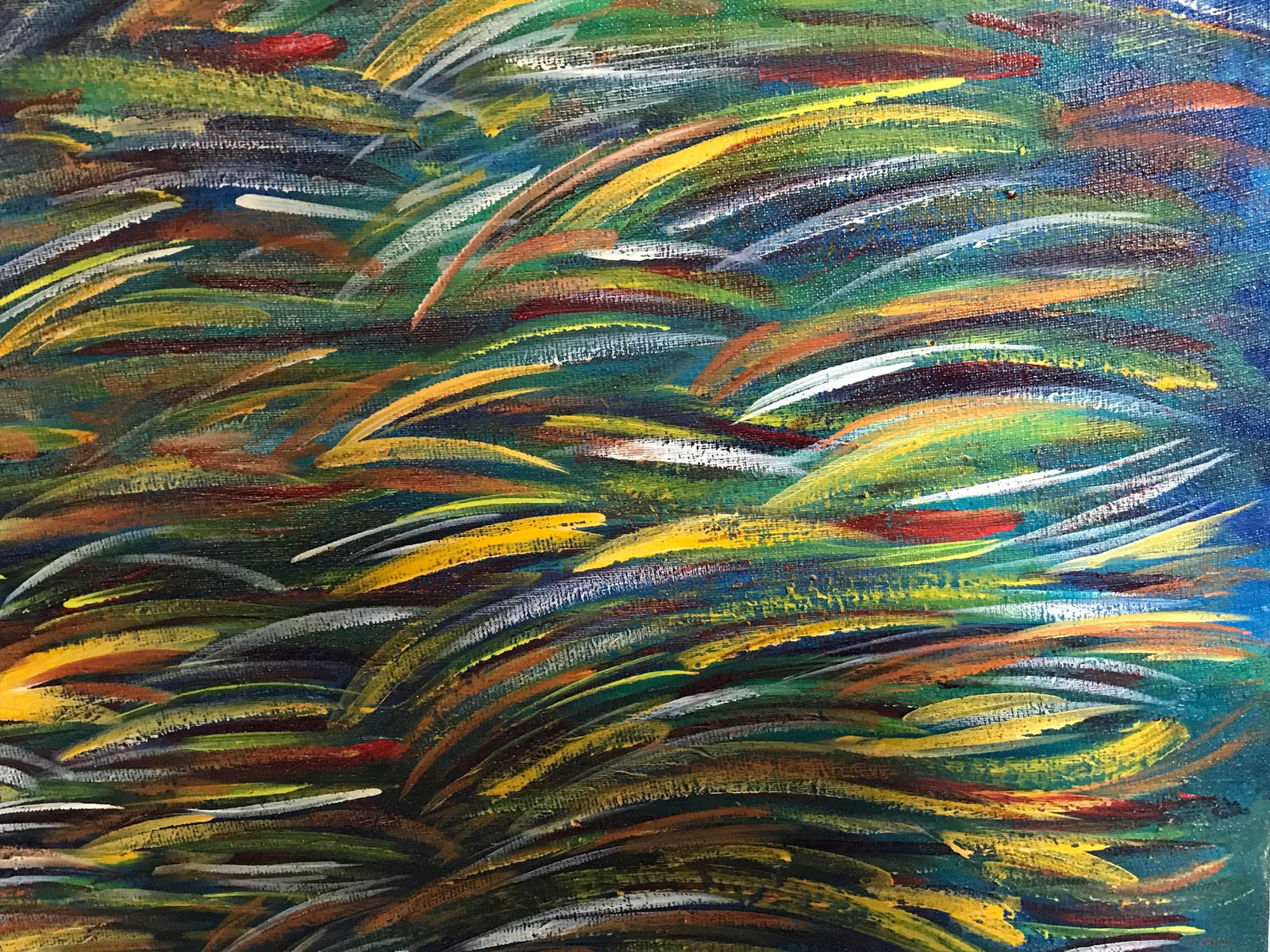 Ocean of Thoughts Original Abstract Oil Paining by Monique Nichols - 6