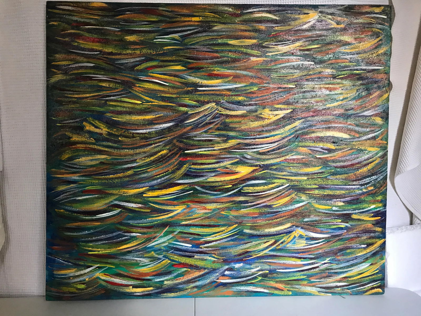 Ocean of Thoughts Original Abstract Oil Paining by Monique Nichols - 7