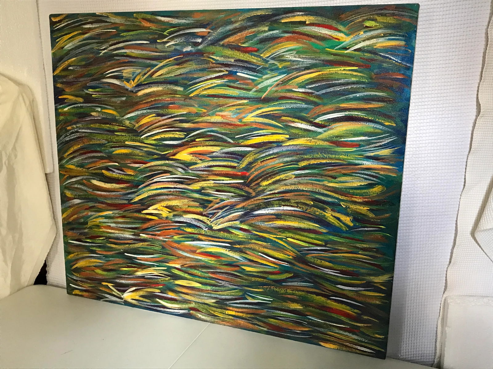 Ocean of Thoughts Original Abstract Oil Paining by Monique Nichols - 8