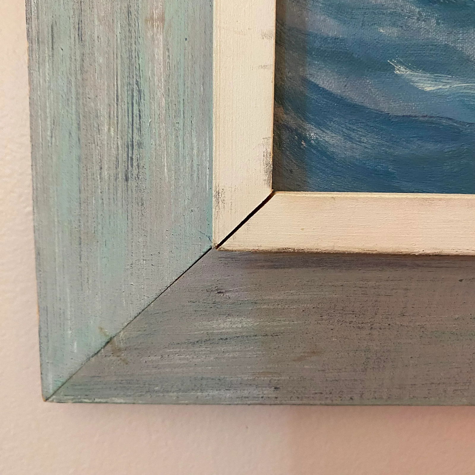 Original Large Seascape Nautical Oil Painting on Masonite Board Signed Sapi - 9