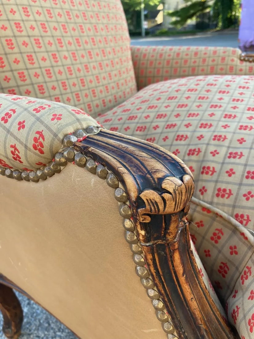 19th Century French Louis XV Bergere With Roll Back - 4