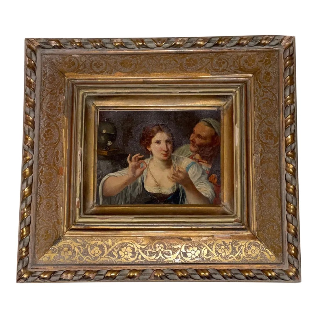 19th Century Grand Tour Oil Painting, Ignazio Curion 1828-1908, After Angelo Caroselli "Allegory of (1 of 7)