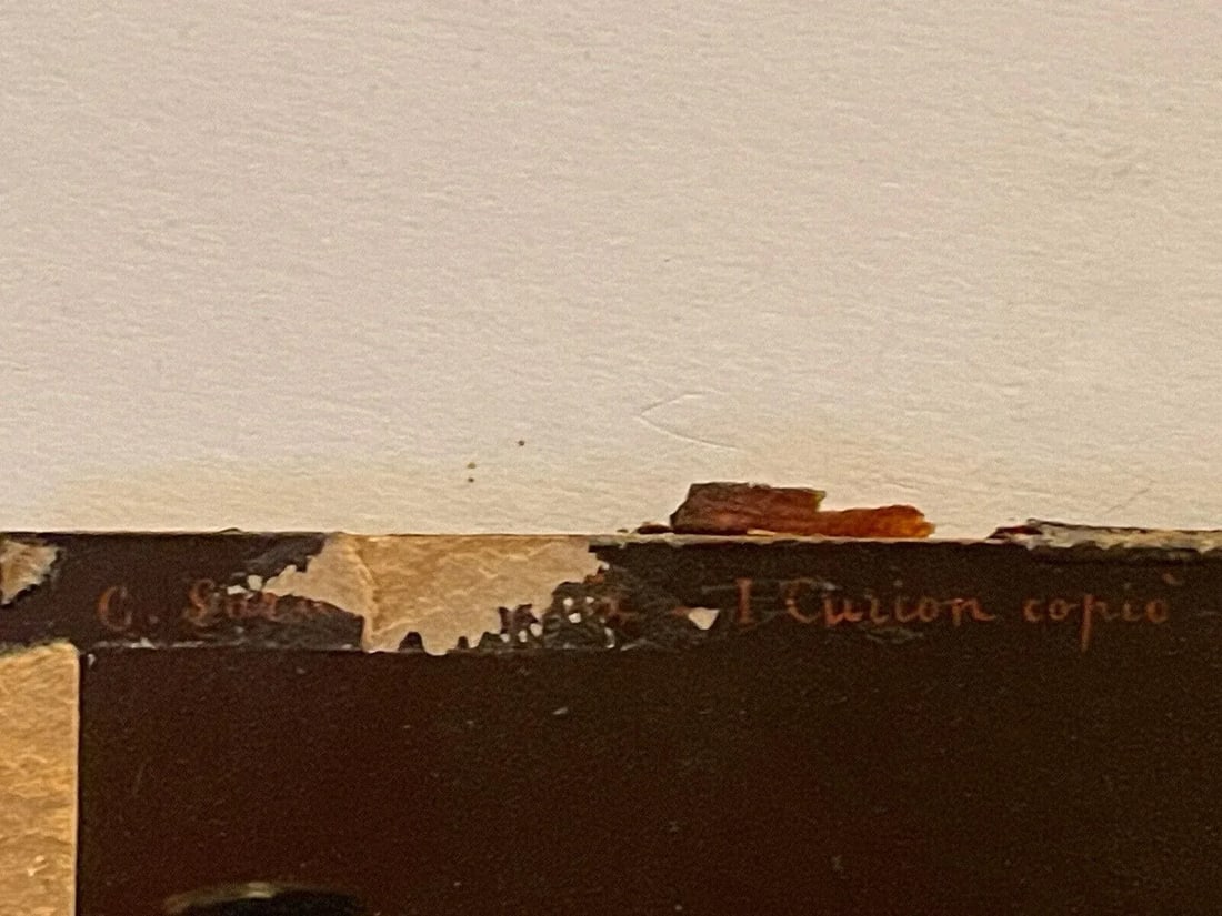 19th Century Grand Tour Oil Painting, Ignazio Curion 1828-1908, After Angelo Caroselli "Allegory of - 5