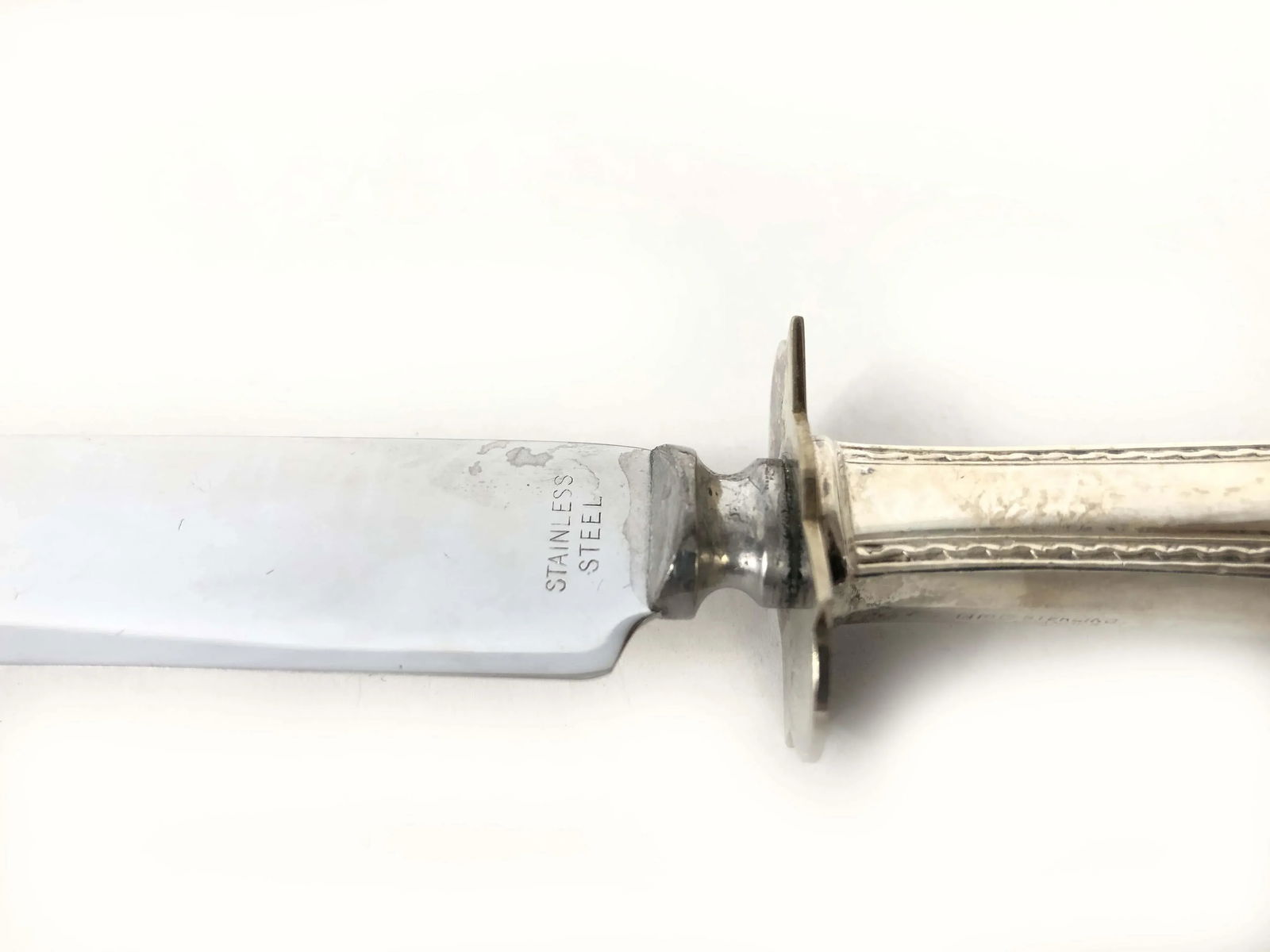 Vintage g.h. French Sterling Silver g.h.f. Carving Knives- a Pair - 2