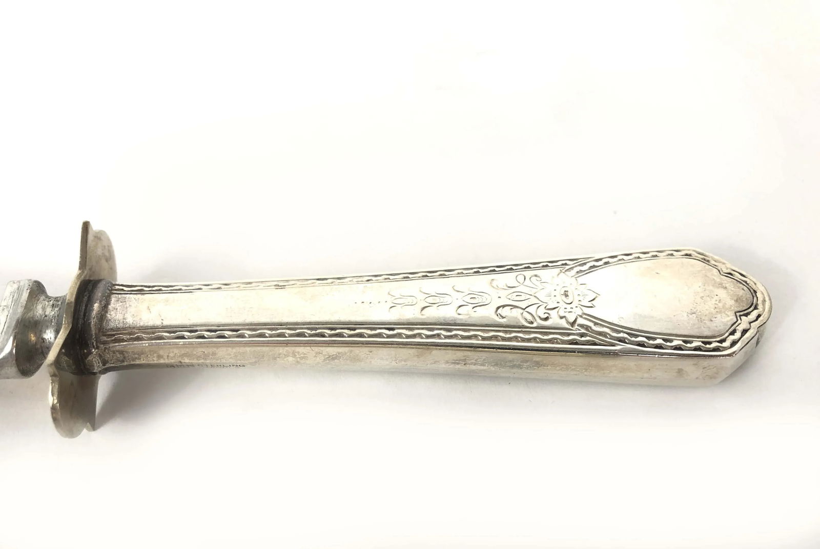 Vintage g.h. French Sterling Silver g.h.f. Carving Knives- a Pair - 3