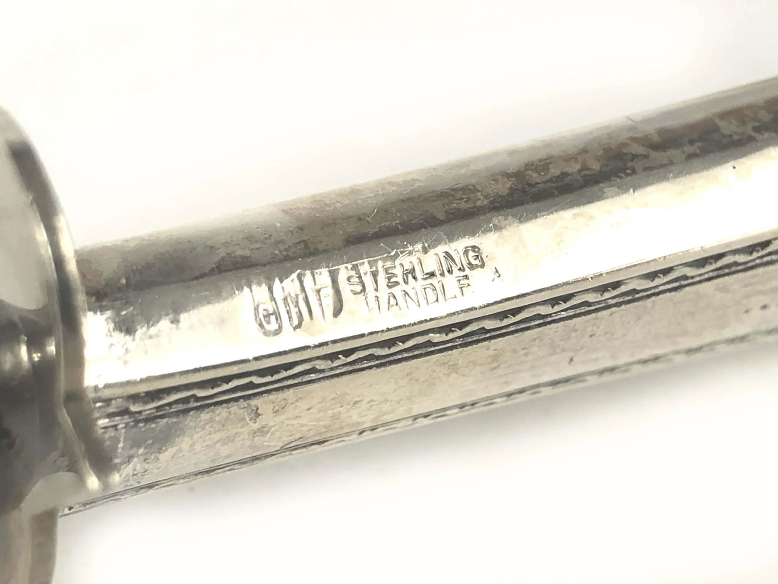 Vintage g.h. French Sterling Silver g.h.f. Carving Knives- a Pair - 5