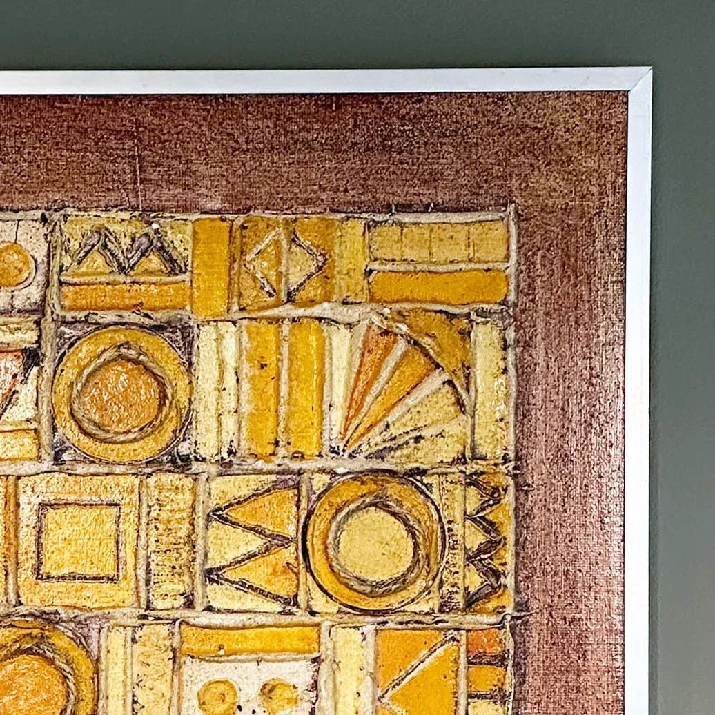 Mid-Century Abstract Bas Relief Painting - 2