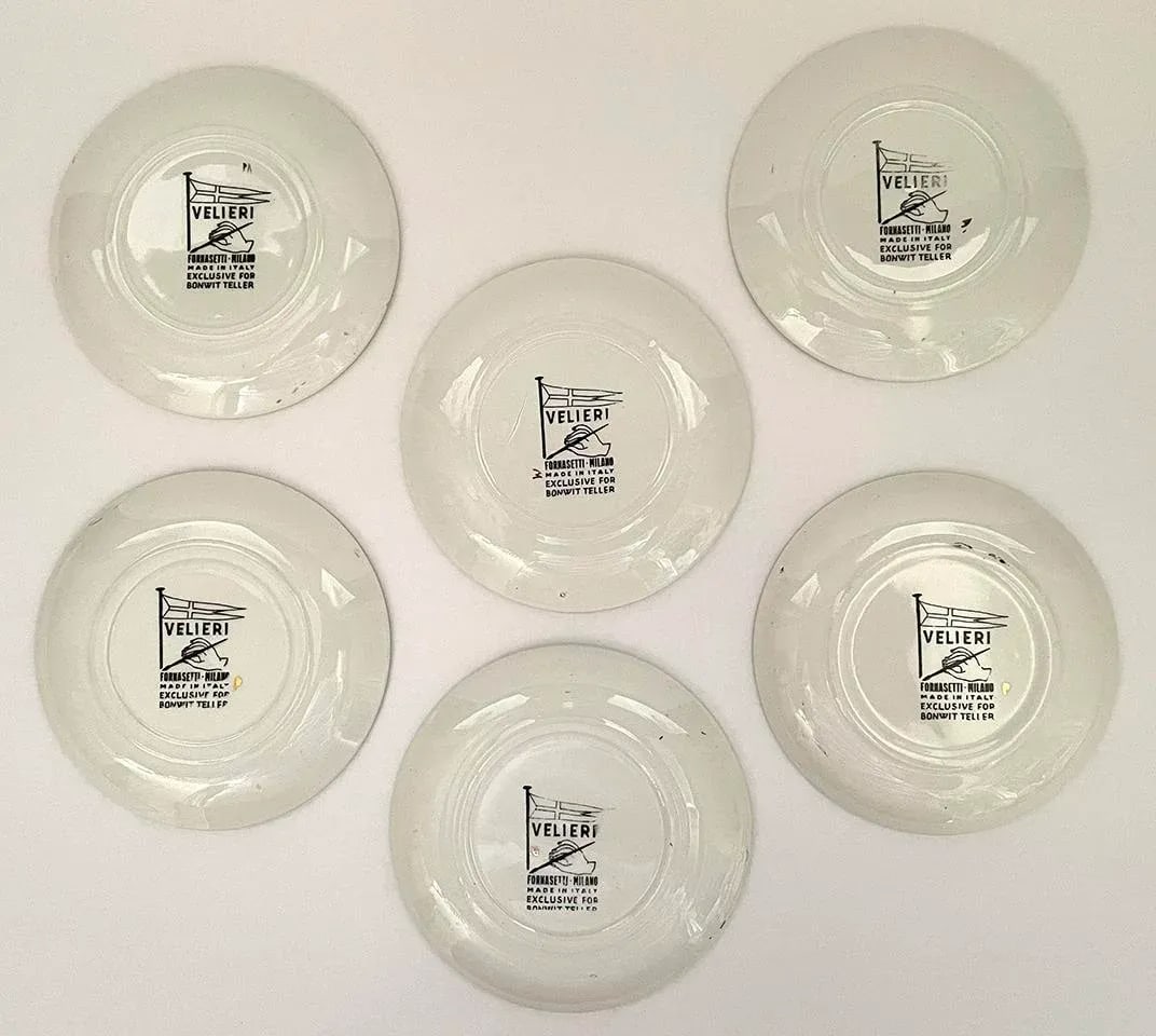 1960s Velieri "Tall Ship" Coasters by Piero Fornasetti - Set of 6 - 2