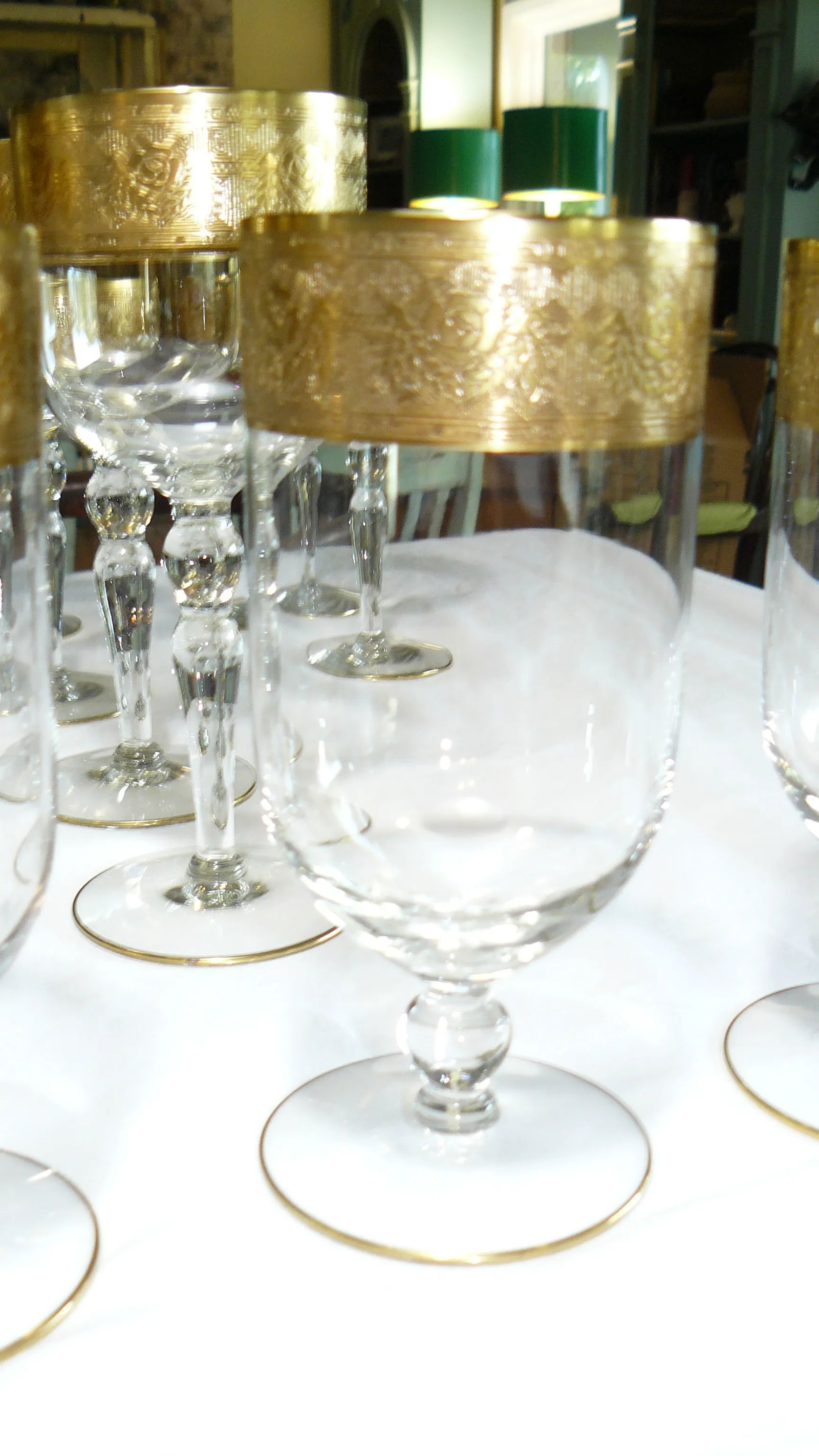 Early 20th Century Goldenrod by Glastonbury-Lotus Stemware- 22 Pieces - 5