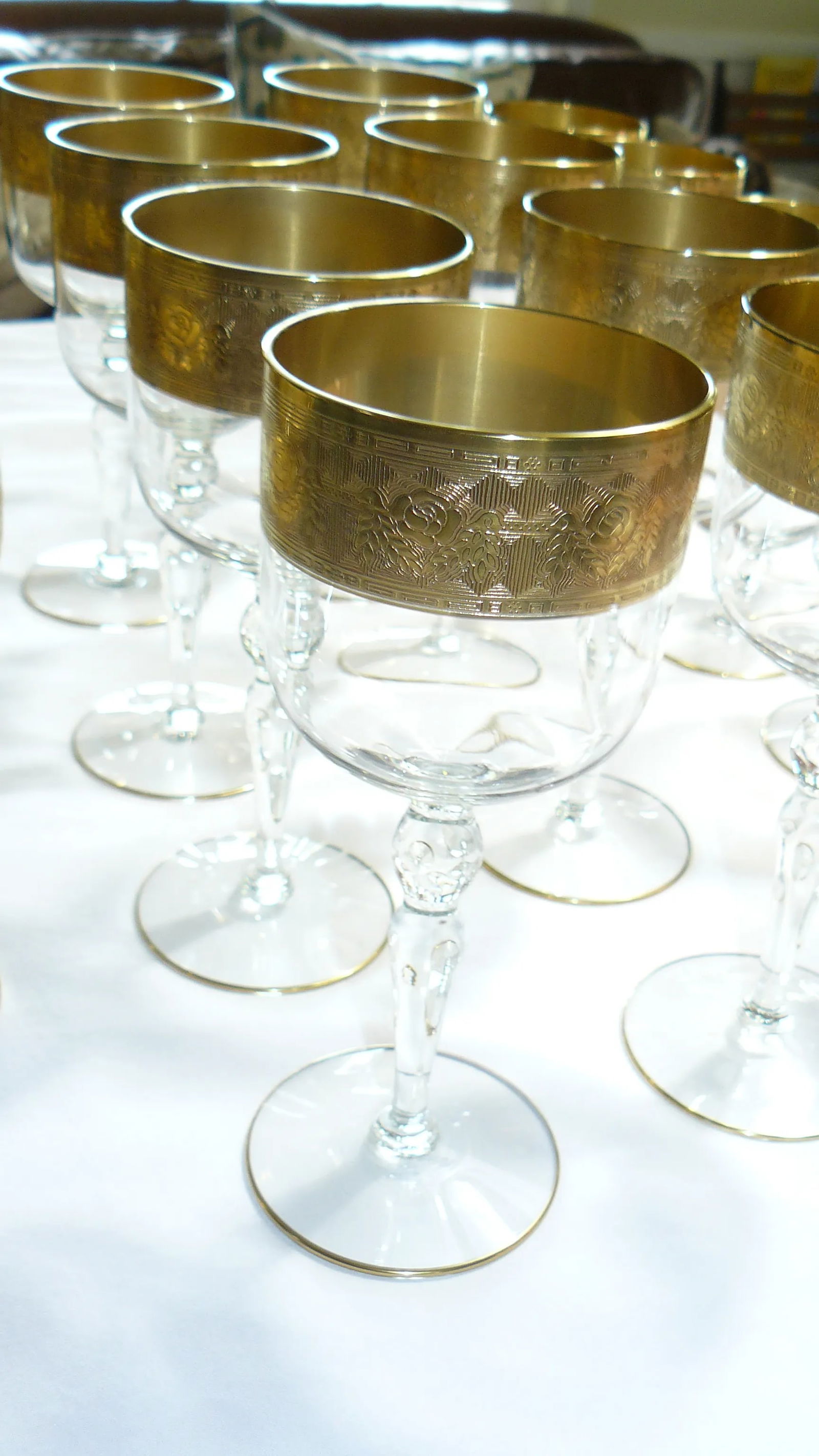 Early 20th Century Goldenrod by Glastonbury-Lotus Stemware- 22 Pieces - 8