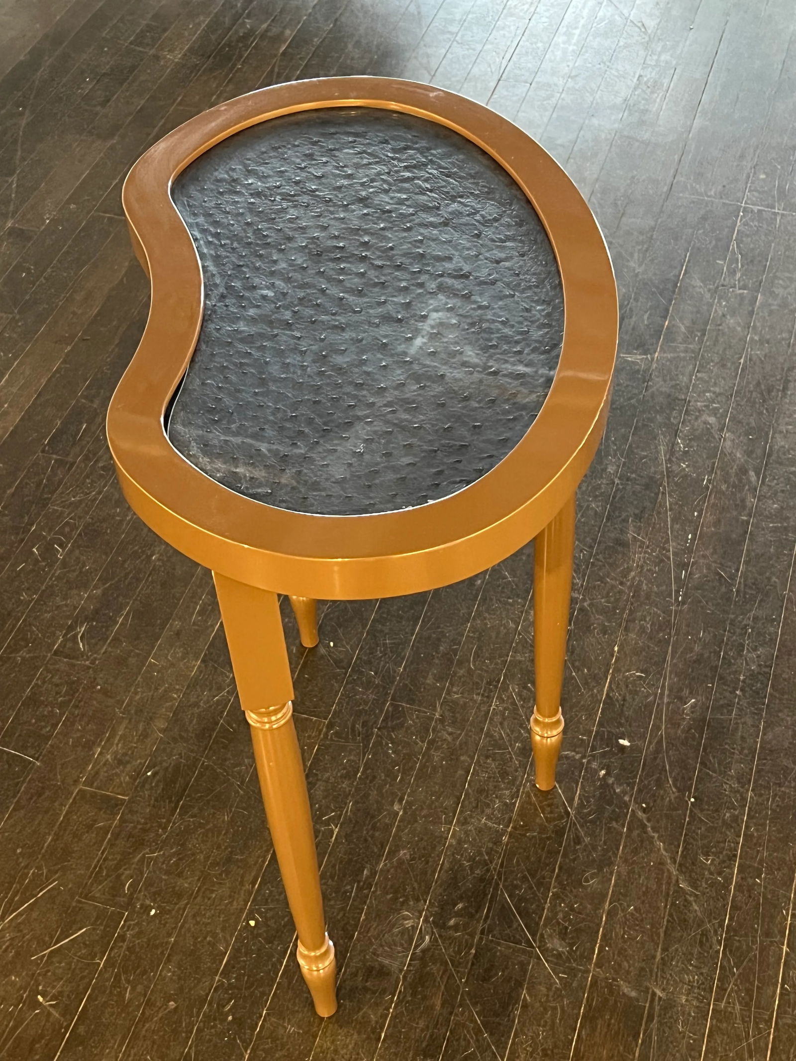 1990s R and Y Augousti Shagreen Kidney Shaped Side Table Postmodern - 3