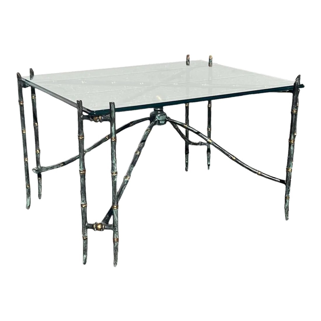 1960s LaBarge Faux Bamboo Coffee Table (1 of 4)