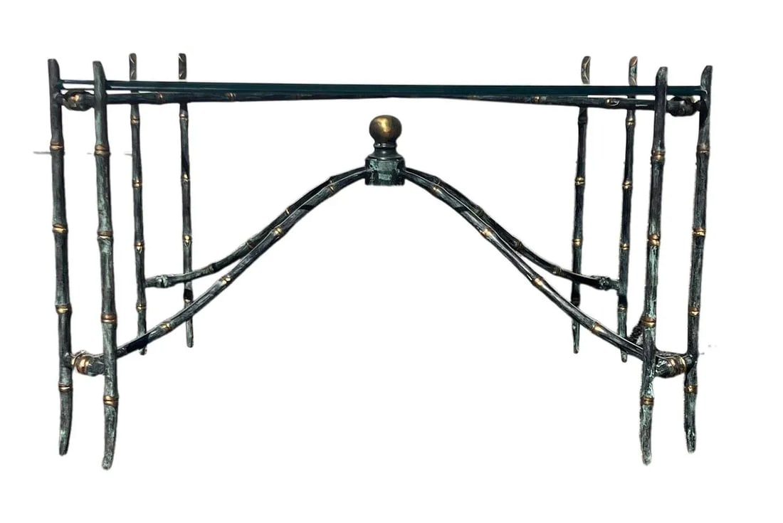 1960s LaBarge Faux Bamboo Coffee Table - 2