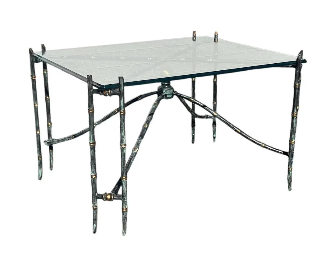 1960s LaBarge Faux Bamboo Coffee Table - 3