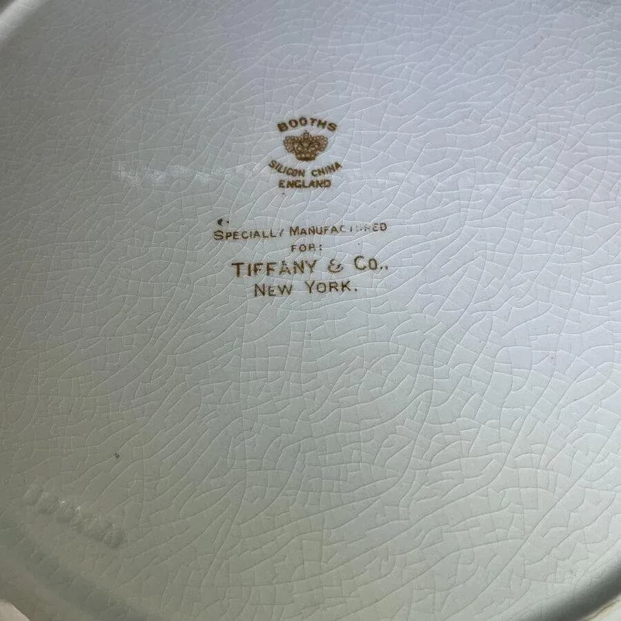 Tiffany & Co./Booths, Cobalt & Floral Dinner Plates- Set of 12 - 6