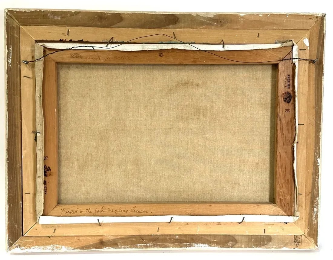 1940s Helen Sawyer Still Life Oil Painting "Arrangement for Sallie" - 4