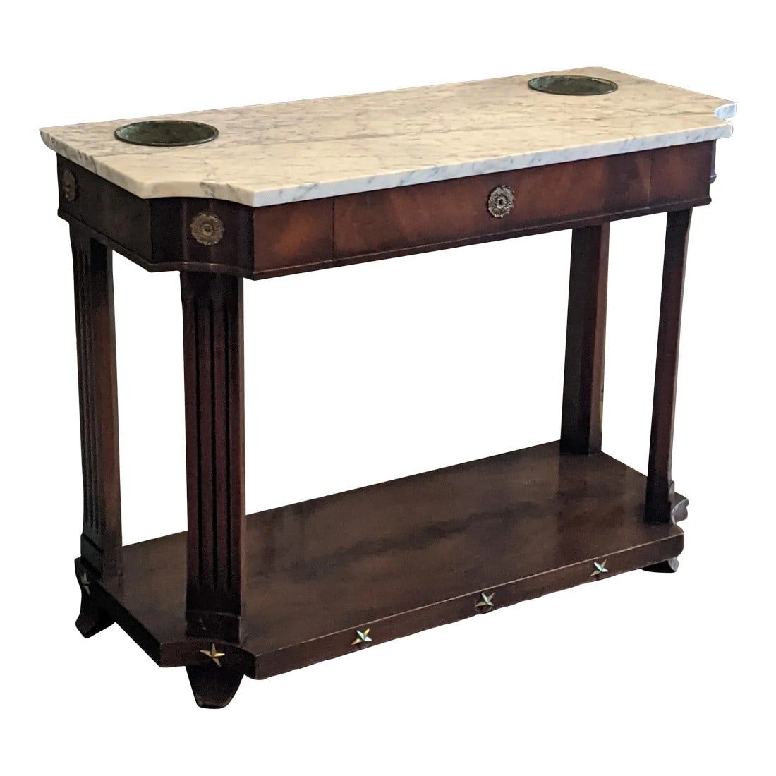 Mid 20th Century Grosfeld House Marble Top Console Table (1 of 11)