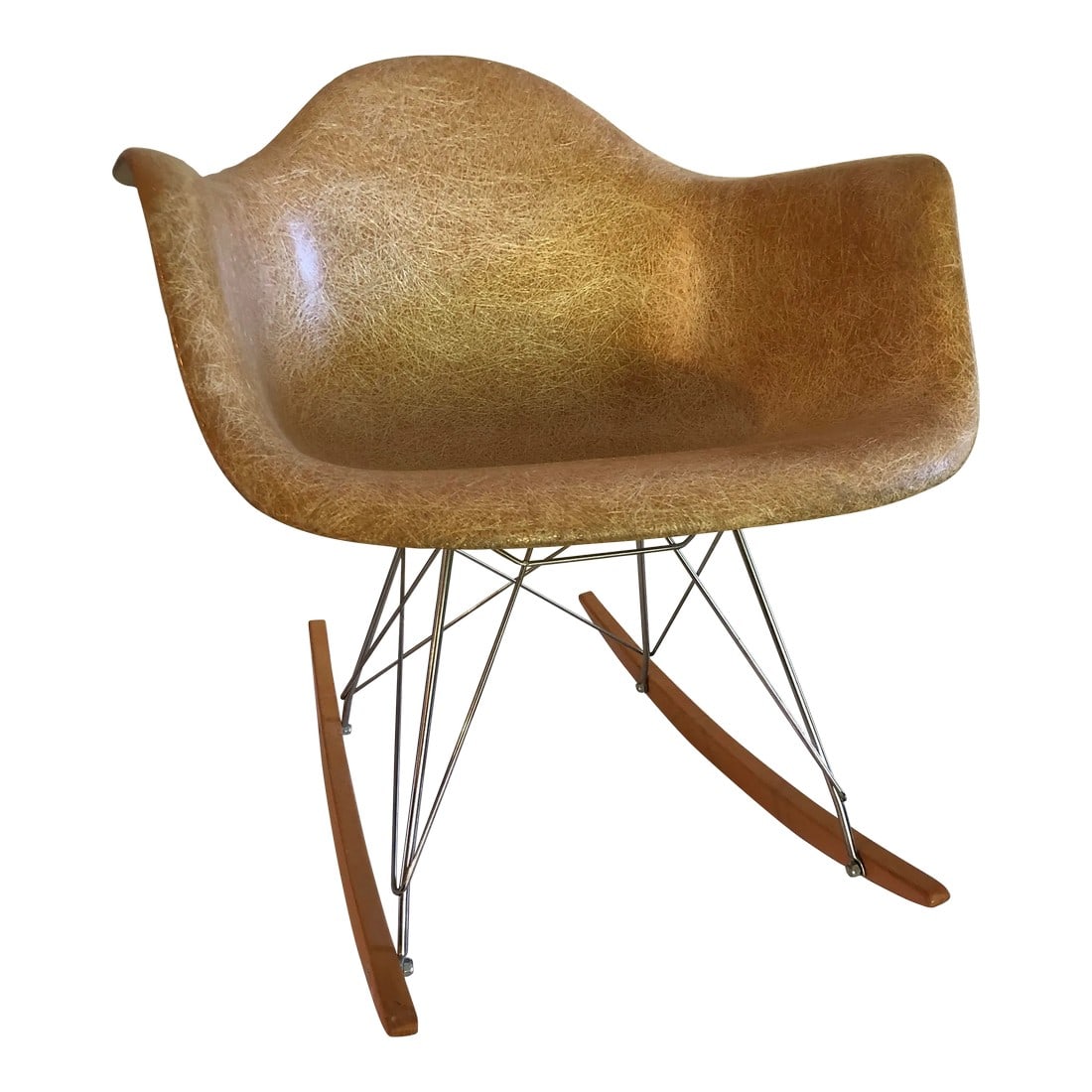 Vintage Eames Shell Rocker Fiber Parchment Rocking Chair Herman Miller (1 of 7)