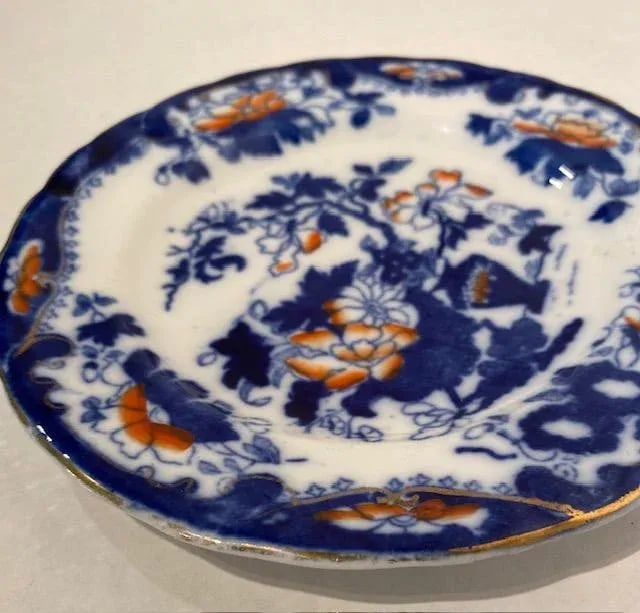 Set of 4 Antique Dessert Plates in English 1749 Pattern - 10