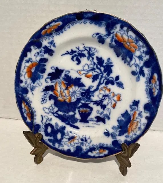 Set of 4 Antique Dessert Plates in English 1749 Pattern - 3